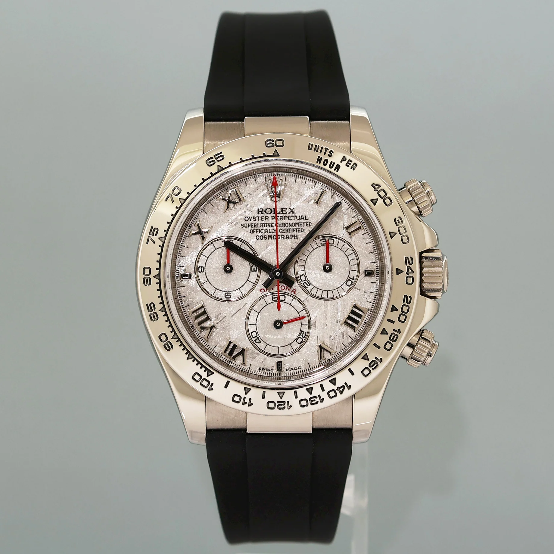 MINT 2005 Rolex Daytona White Gold 116519 Meteorite Roman Leather Watch Box - Image 2