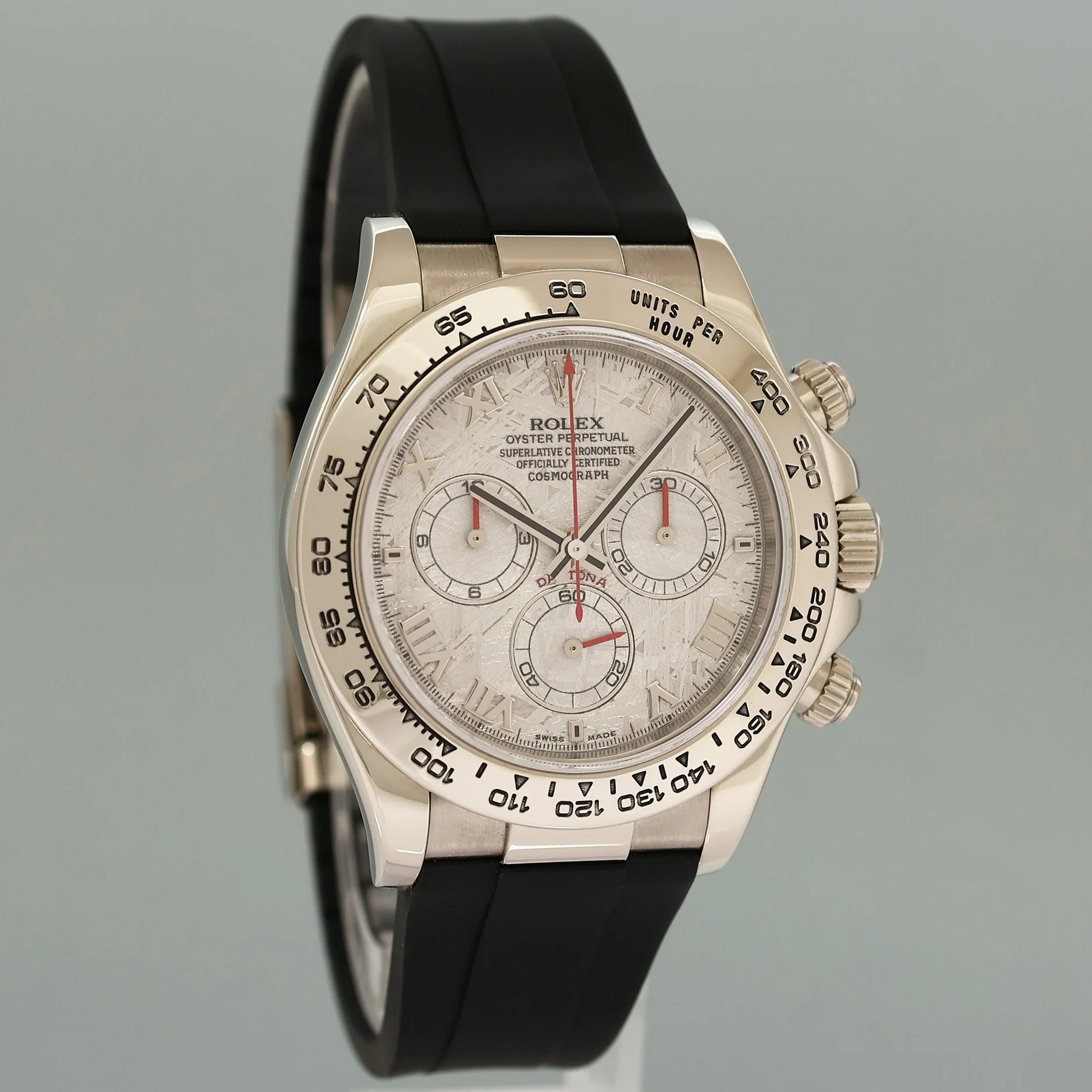 MINT 2005 Rolex Daytona White Gold 116519 Meteorite Roman Leather Watch Box - Image 3
