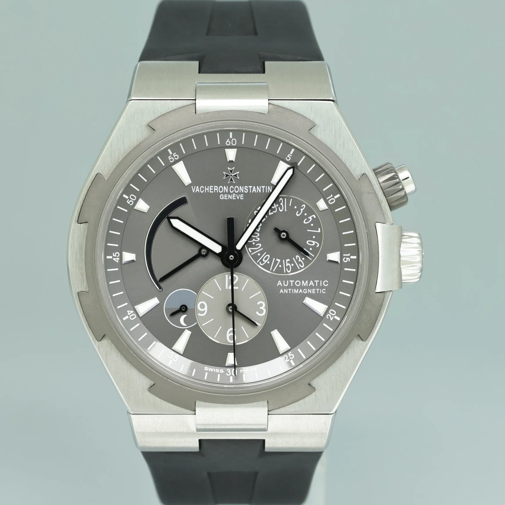 MINT 2016 PAPERS Vacheron Constantin Overseas 47450 Grey Titanium Dual Time Watch - Image 2