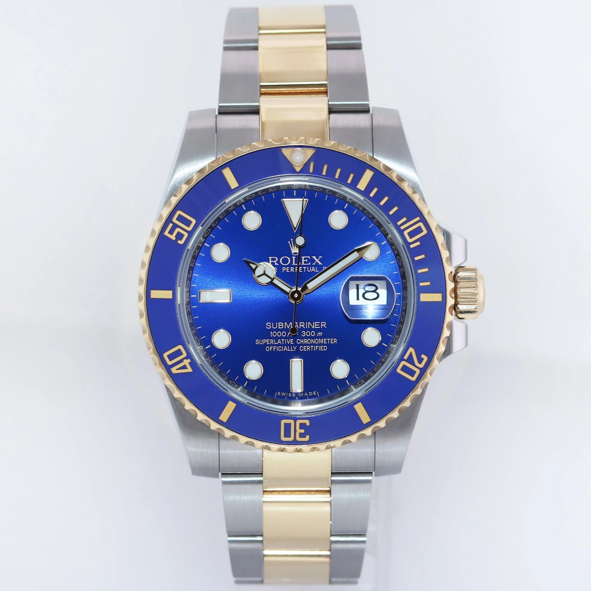 MINT Rolex Submariner Blue Ceramic 116613LB Two Tone Yellow Gold Watch Box - Image 2