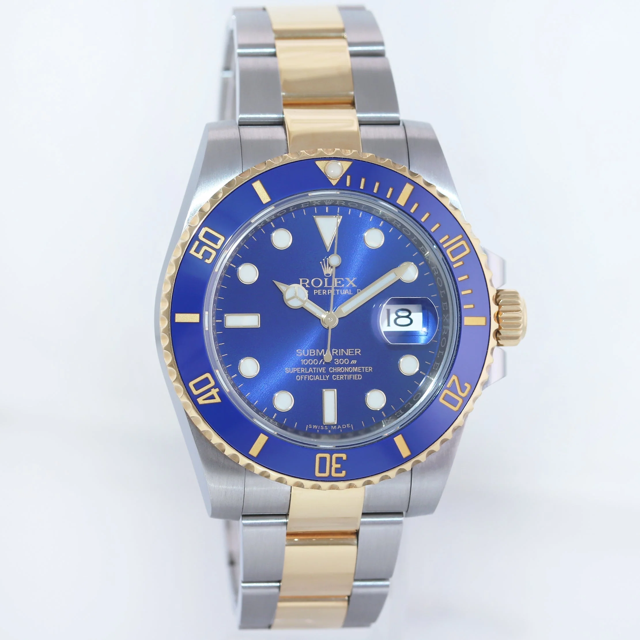 MINT Rolex Submariner Blue Ceramic 116613LB Two Tone Yellow Gold Watch Box - Image 3