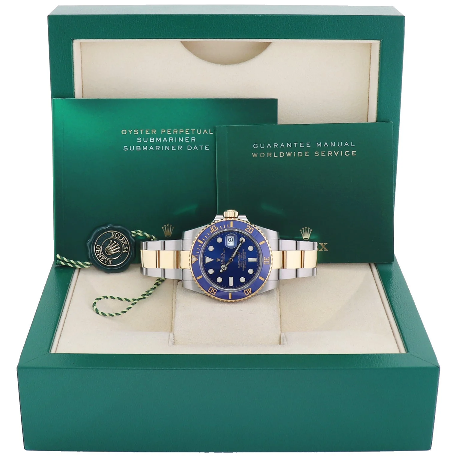 MINT Rolex Submariner Blue Ceramic 116613LB Two Tone Yellow Gold Watch Box - Image 8