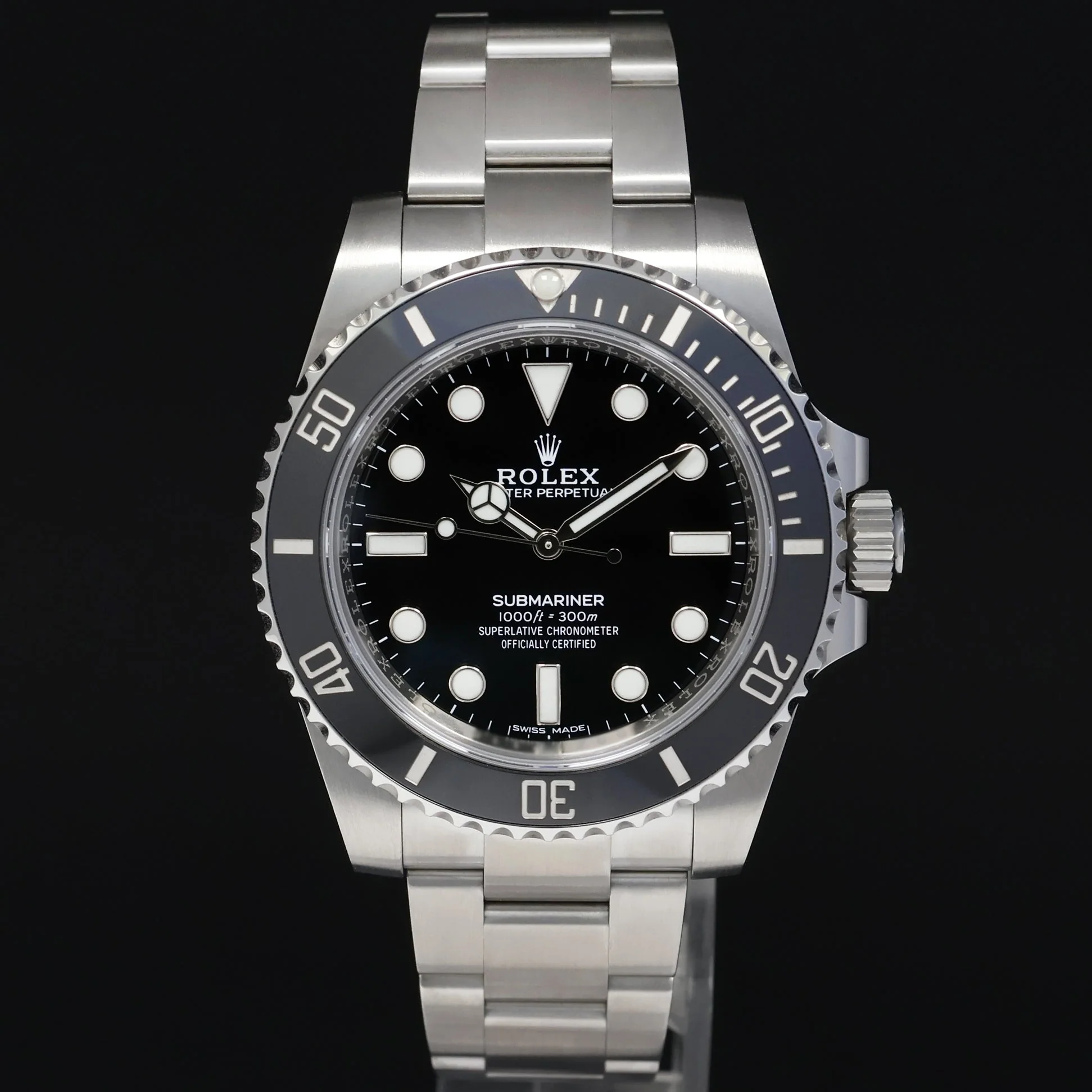 MINT 2018 PAPERS Rolex Submariner No Date 114060 LN Steel Black Ceramic Watch Box - Image 2