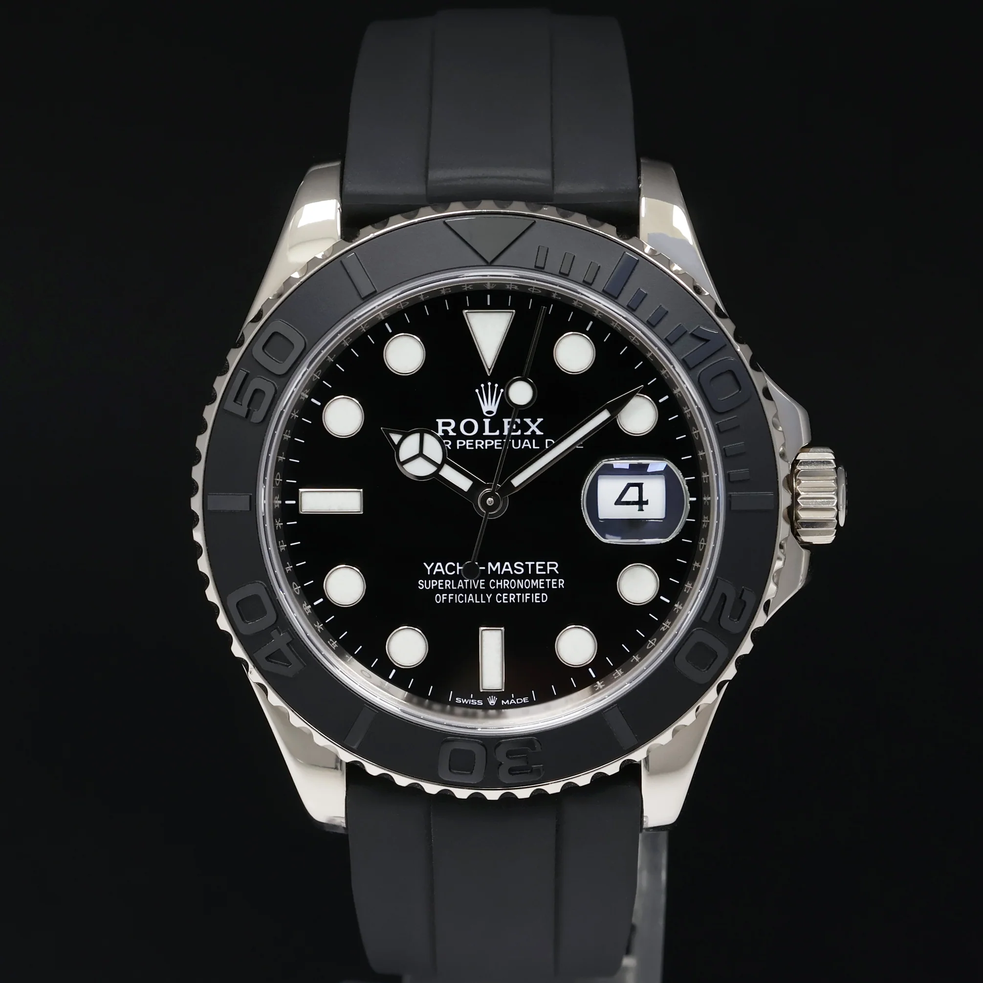 MINT 2021 Rolex Yacht-Master 226659 White Gold 42mm Oysterflex Rubber Watch Box - Image 2