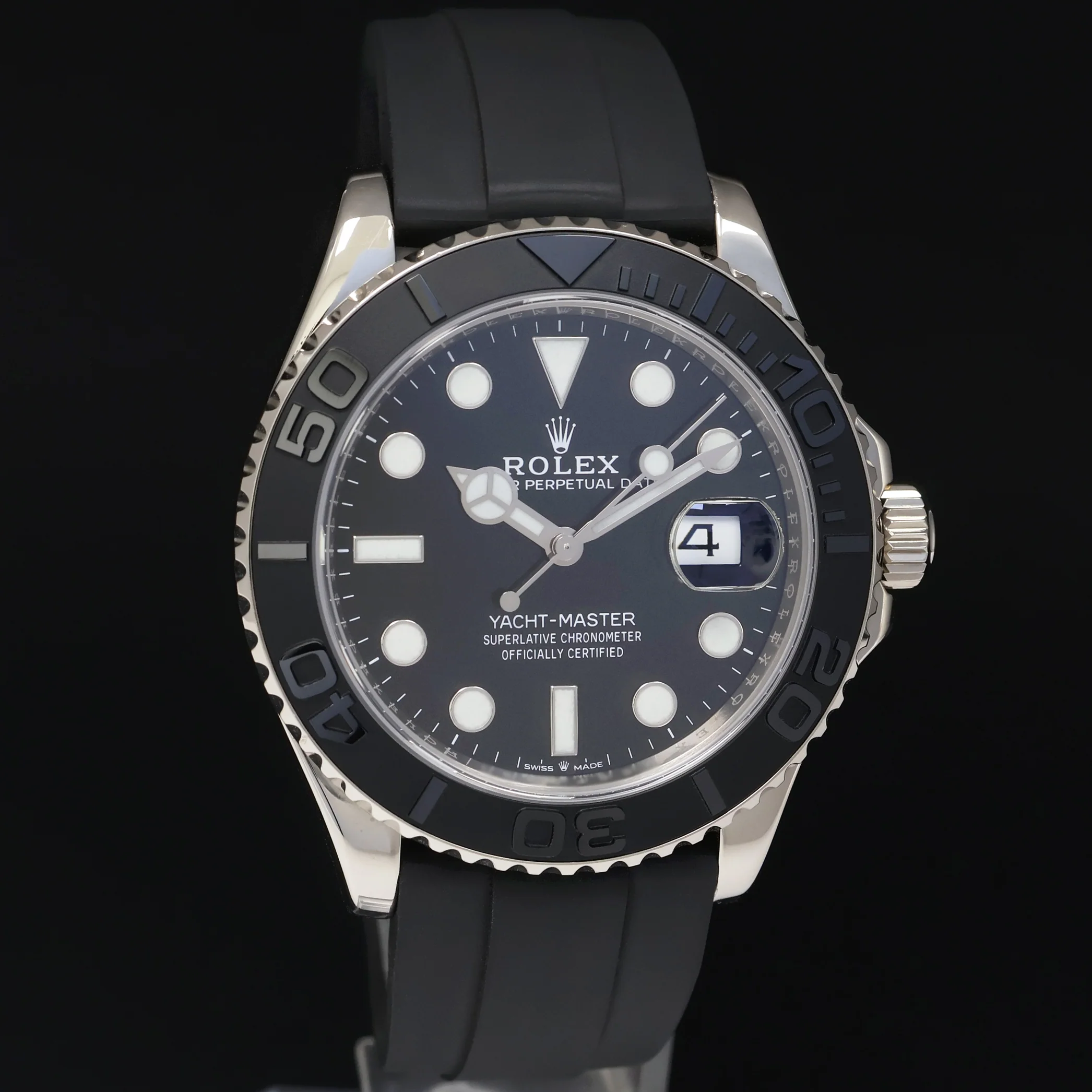 MINT 2021 Rolex Yacht-Master 226659 White Gold 42mm Oysterflex Rubber Watch Box - Image 3