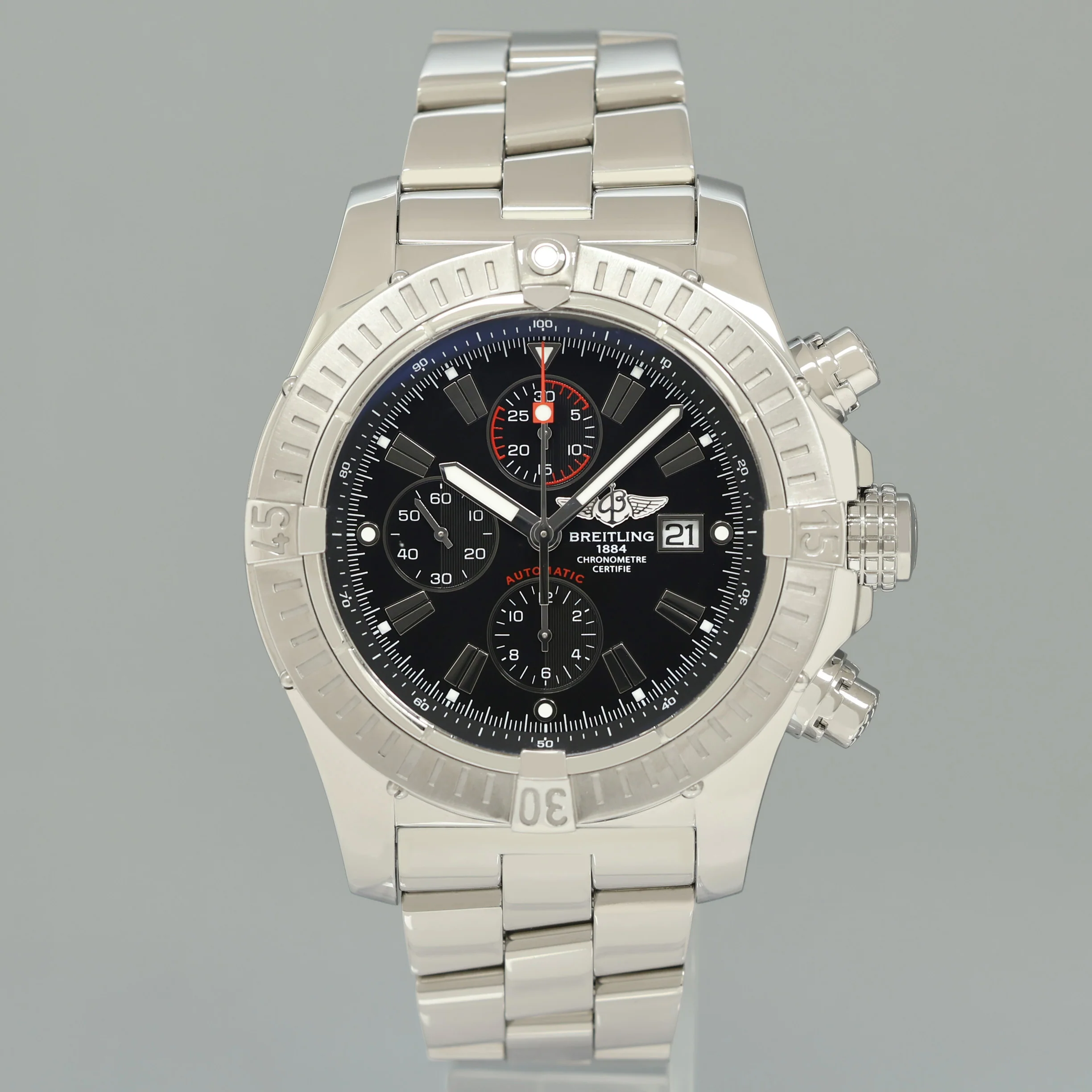 2009 Papers MINT Breitling Super Avenger A1337011 48MM Black Stainless Steel Box - Image 2