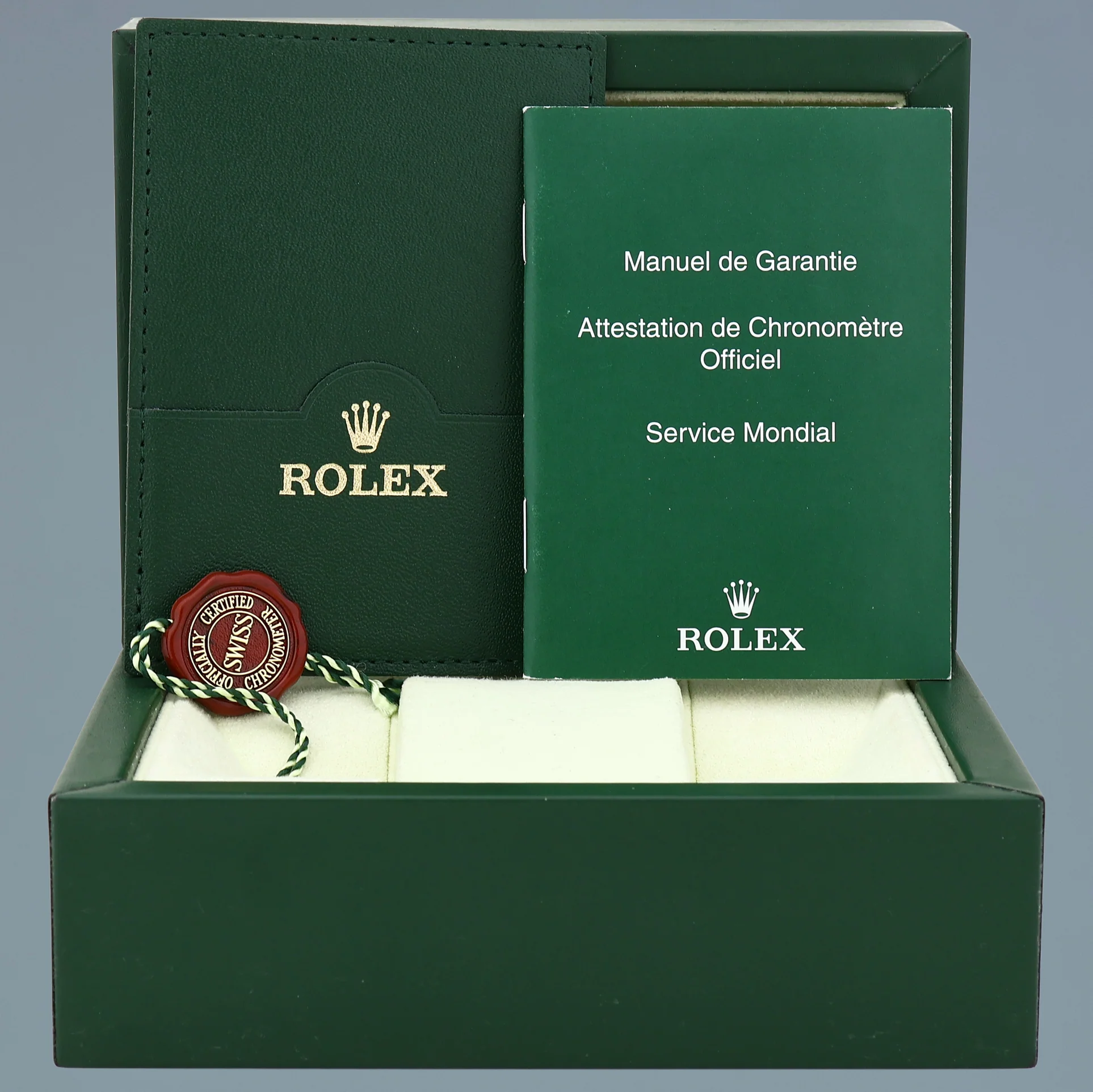 MINT Ladies Rolex 79174 DateJust 26mm Silver Blue Vignette Diamond Bezel Jubilee Watch Box - Image 7