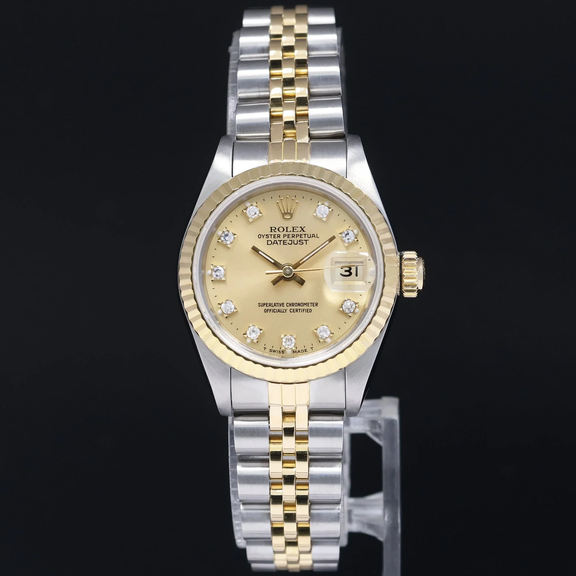 MINT Ladies Rolex DateJust 6917 Two Tone Diamond Gold Jubilee 26mm Watch - Image 2