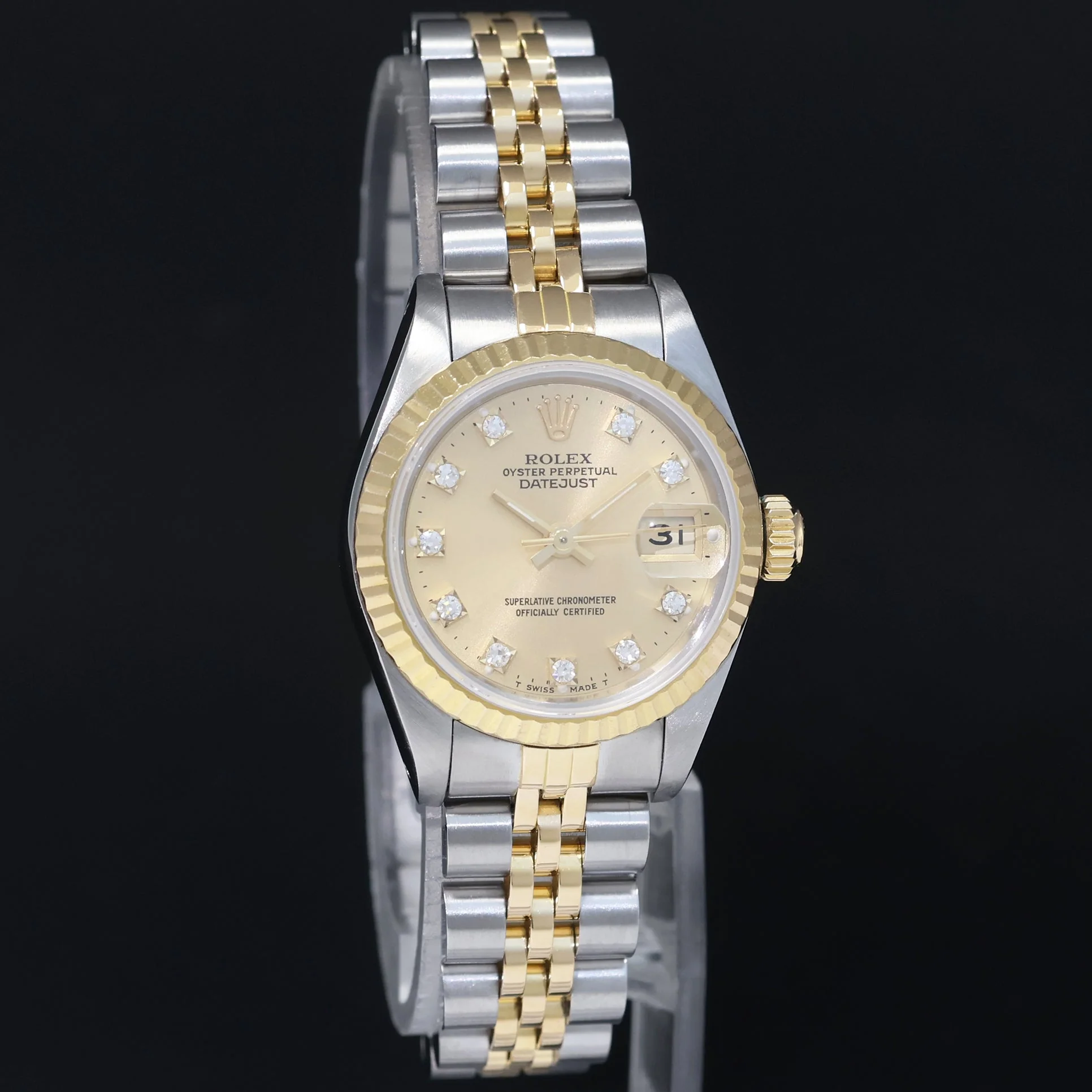 MINT Ladies Rolex DateJust 6917 Two Tone Diamond Gold Jubilee 26mm Watch - Image 3