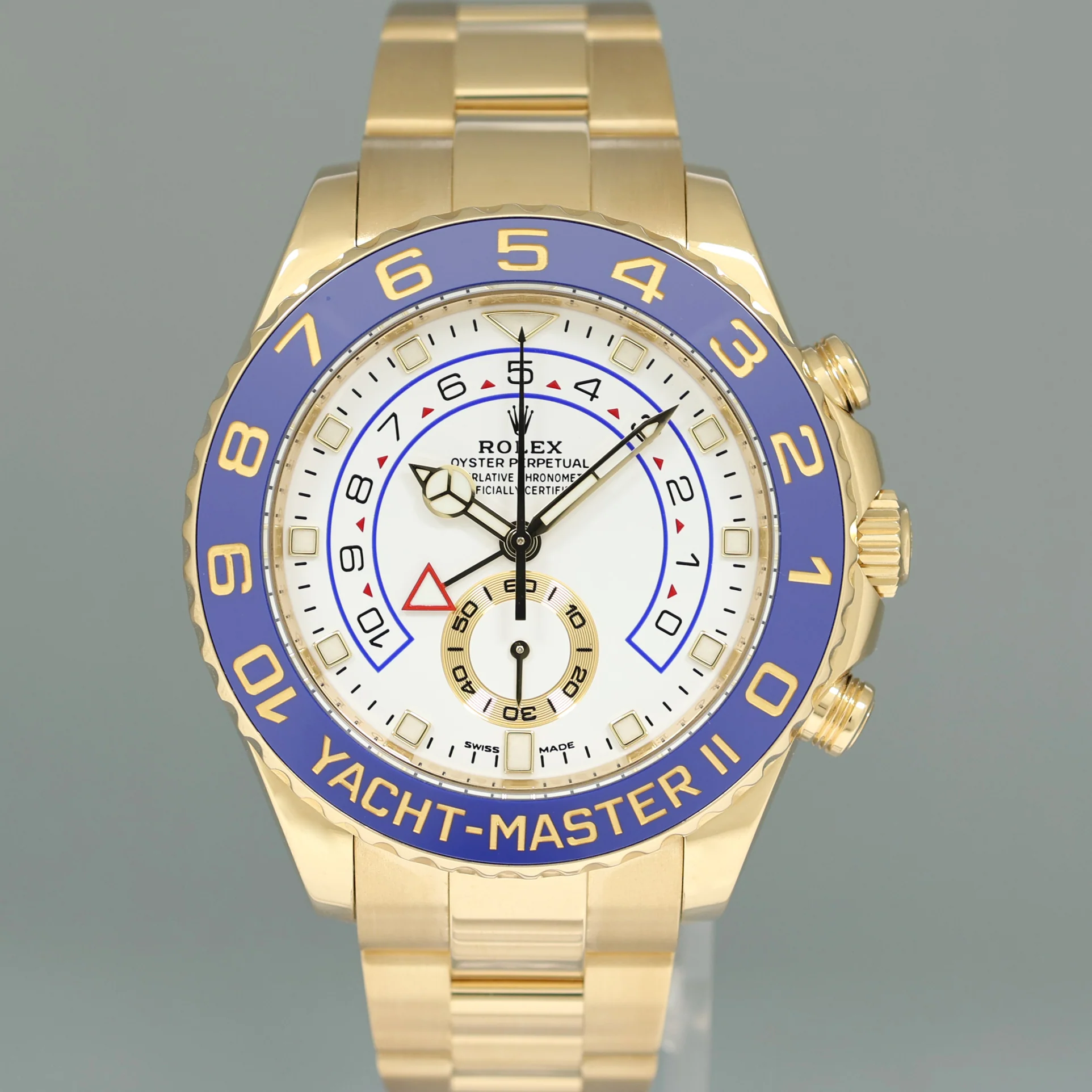 MINT PAPERS MERCEDES HANDS Rolex Yacht-Master 2 Yellow Gold 44mm 116688 Watch - Image 2