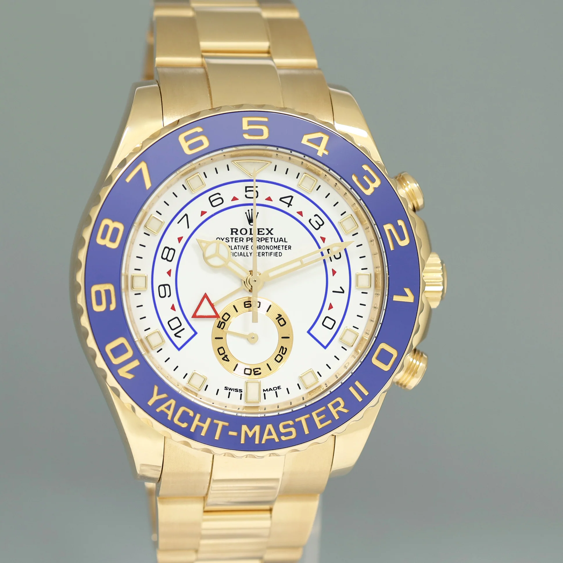 MINT PAPERS MERCEDES HANDS Rolex Yacht-Master 2 Yellow Gold 44mm 116688 Watch - Image 3