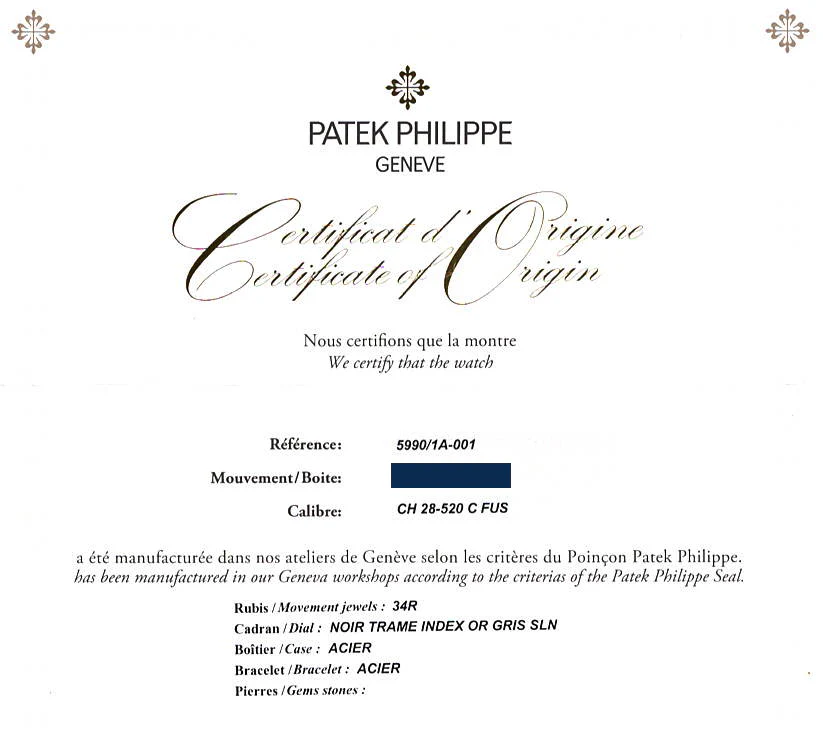 MINT PAPERS Patek Philippe Nautilus 5990/1A-001 Grey Dial 40.5mm Travel Time Chronograph Stainless Steel Watch Box - Image 8