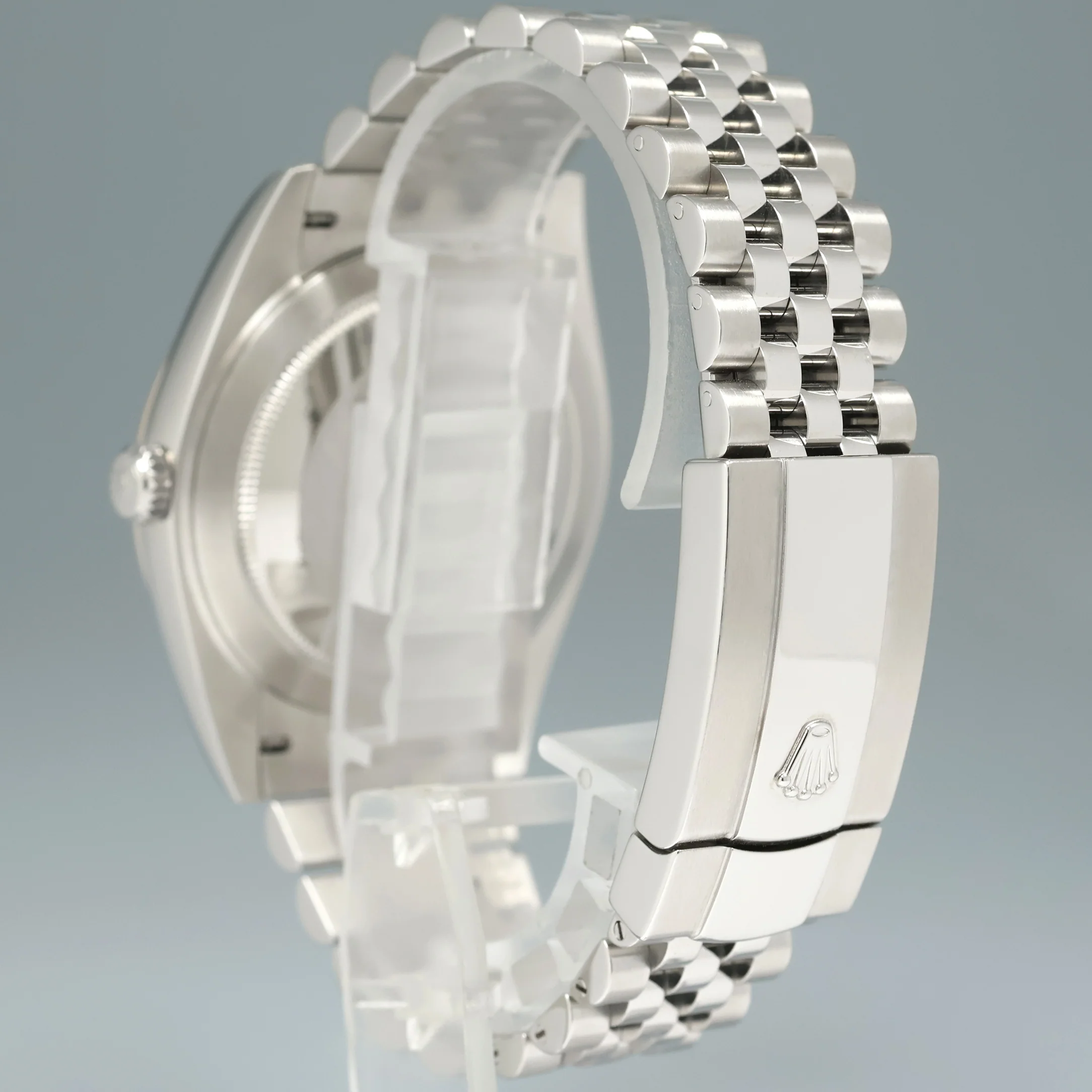 MINT PAPERS Rolex DateJust 41 Blue Stick Steel 41mm Jubilee White Gold Fluted 126334 Watch - Image 4