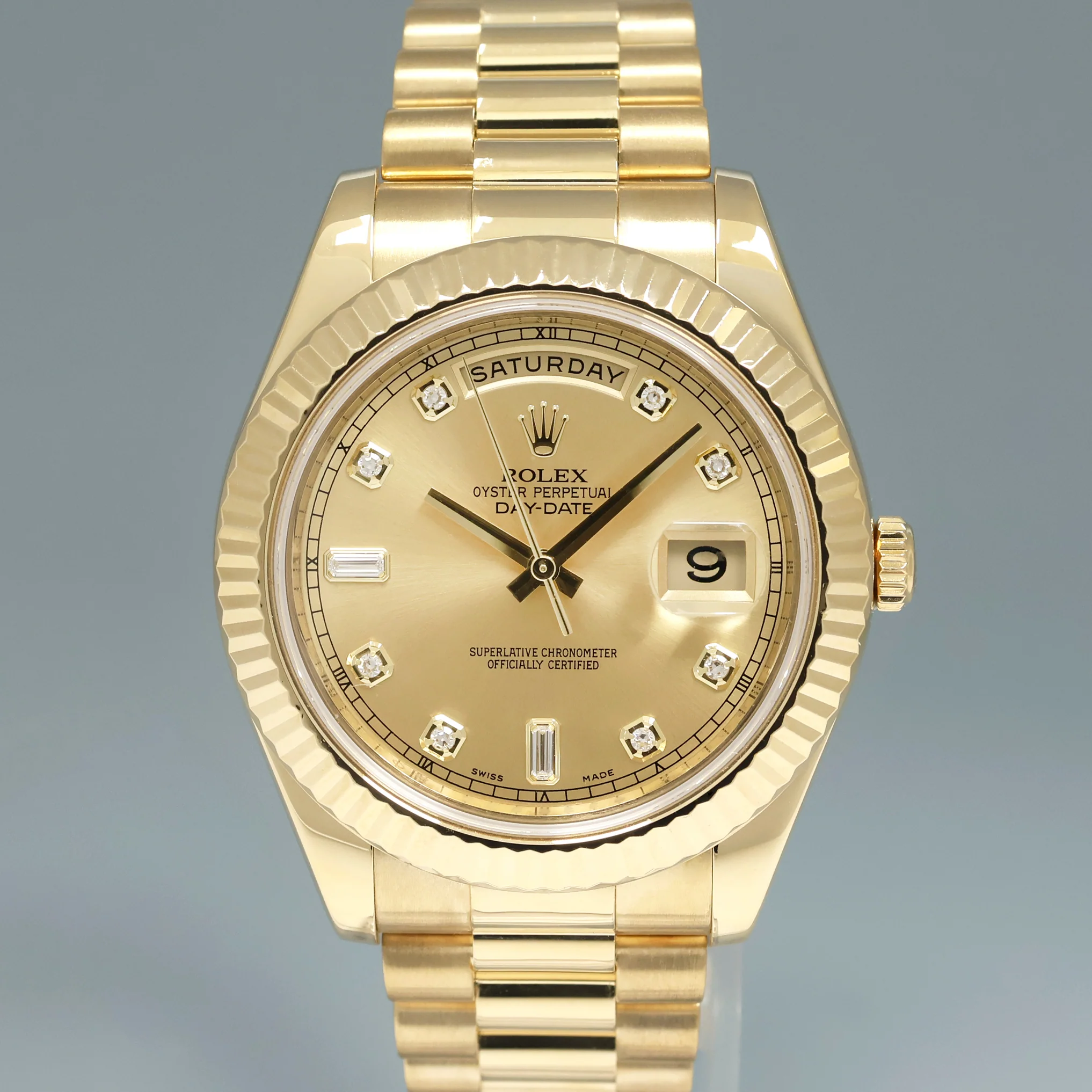MINT PAPERS Rolex Day Date II President Yellow Gold Diamond 41mm 218238 Watch Box - Image 2