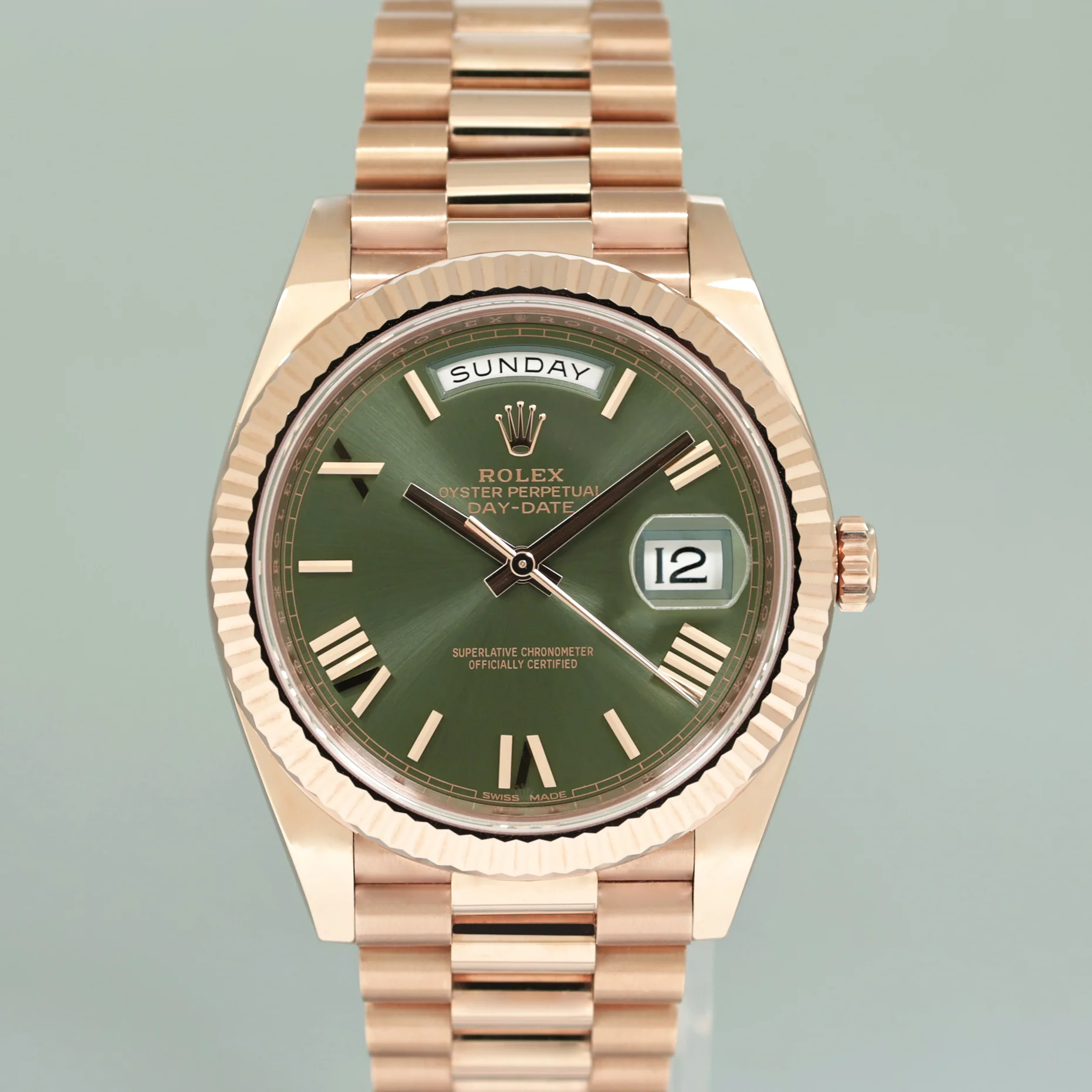 MINT PAPERS Rolex President 40mm Rose Gold Olive Green 228235 Watch Box - Image 2