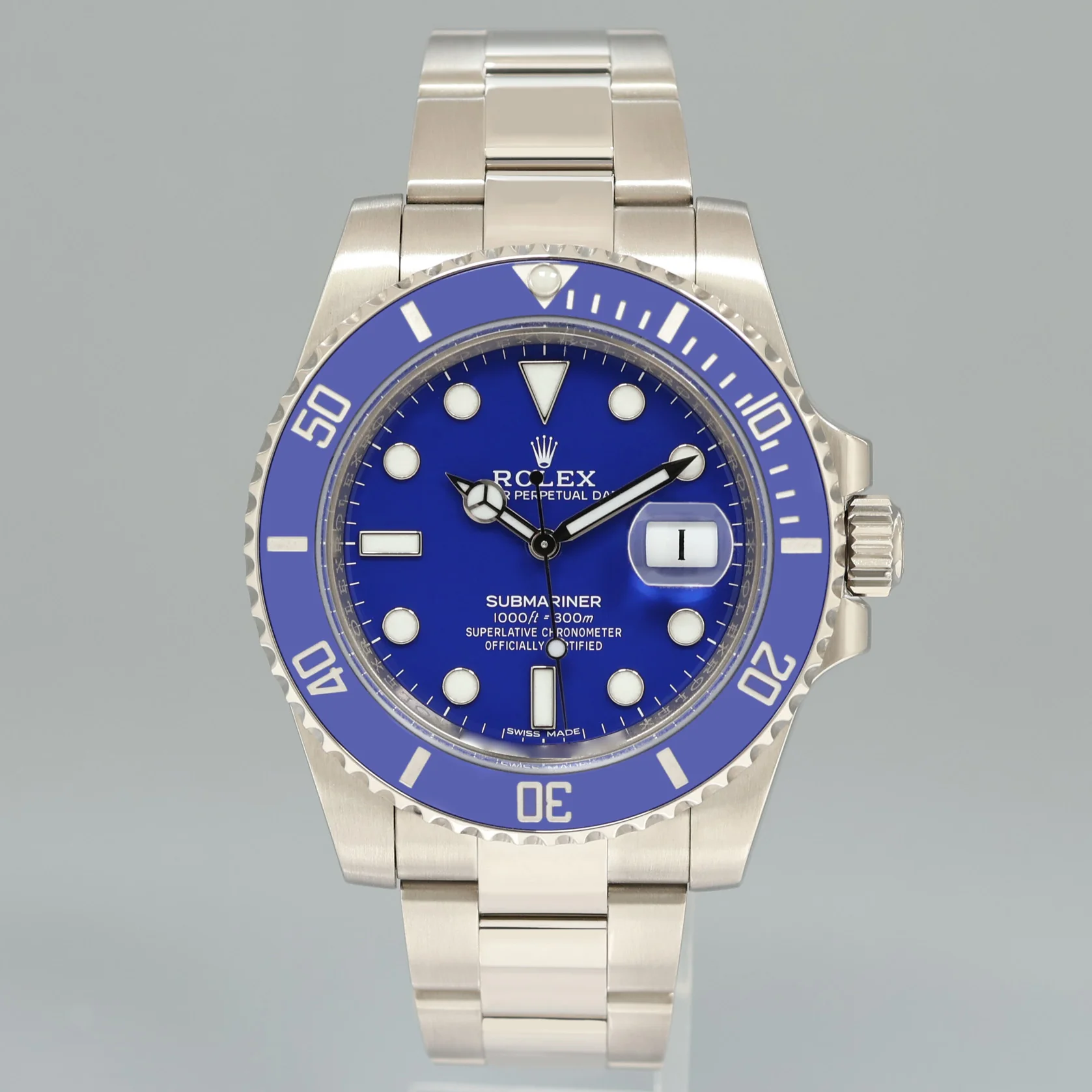 MINT PAPERS Rolex Submariner Blue Smurf 116619 White Gold 40mm Watch Box - Image 2