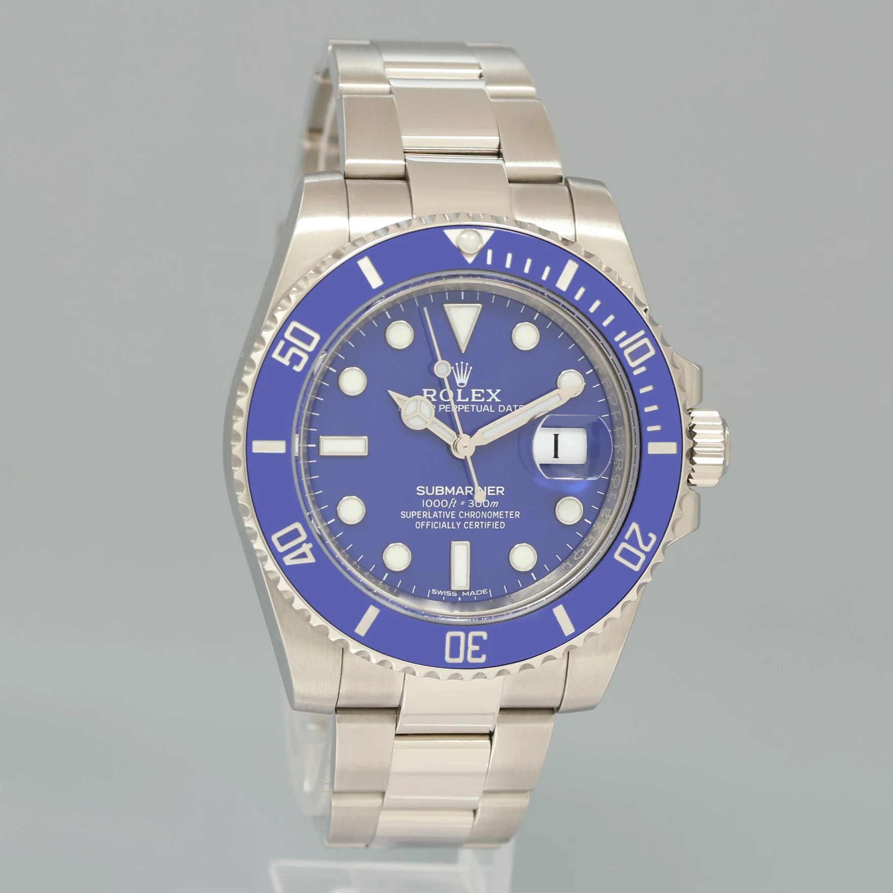 MINT PAPERS Rolex Submariner Blue Smurf 116619 White Gold 40mm Watch Box - Image 3