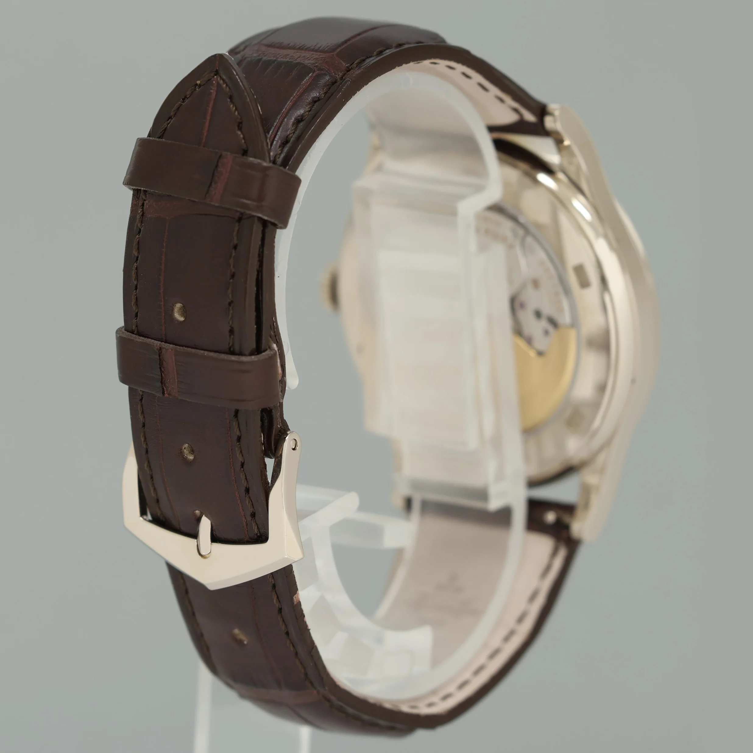 2010 PAPERS MINT Patek Philippe 5296G 38mm White Gold Calatrava Black Leather Watch - Image 6