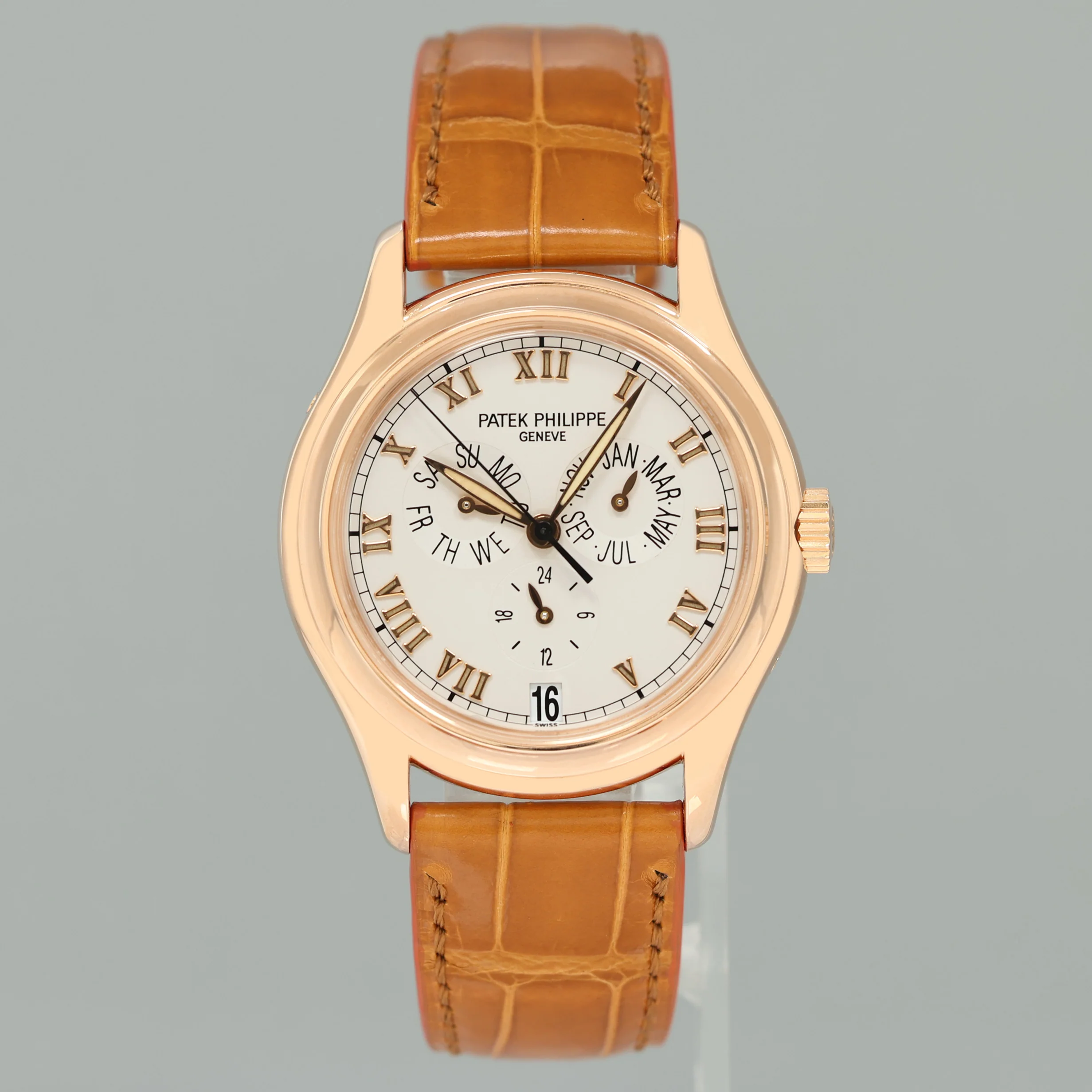 MINT Patek Philippe Rose Gold Annual Calendar 5035r White Roman 37mm Watch Box - Image 2