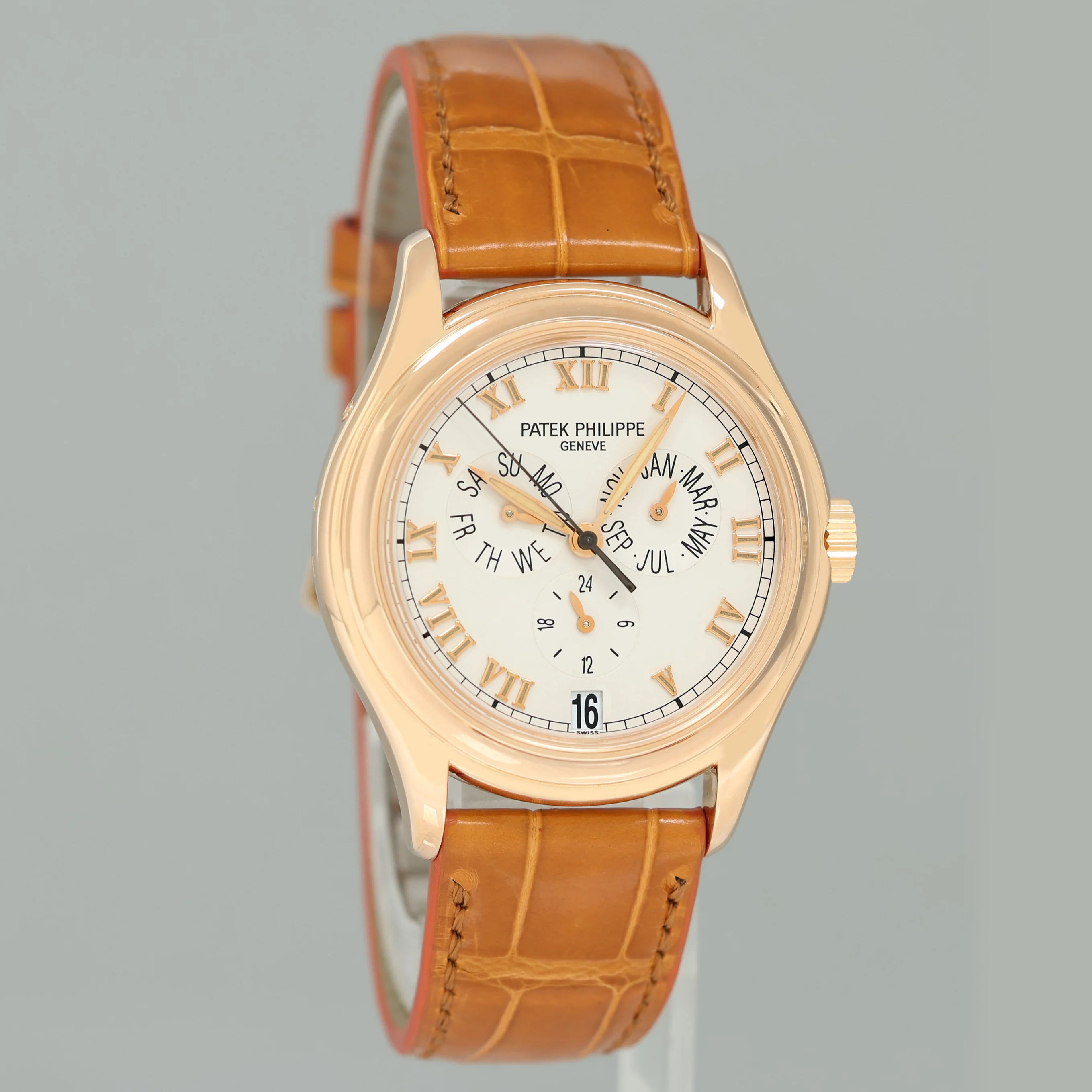 MINT Patek Philippe Rose Gold Annual Calendar 5035r White Roman 37mm Watch Box - Image 3
