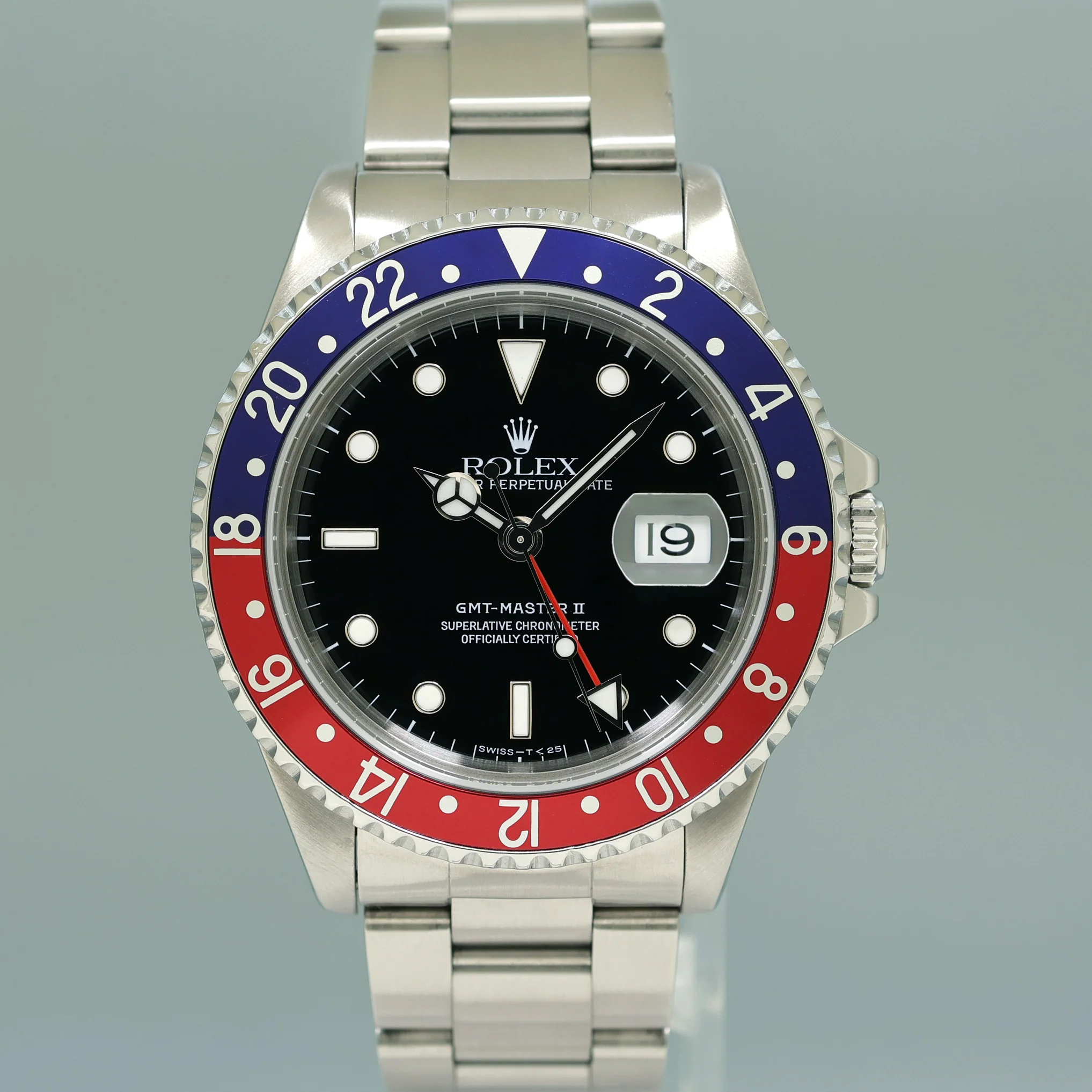 MINT Rolex 16710 GMT-Master II Pepsi Blue Red 40mm Tritium Steel Watch Box - Image 2