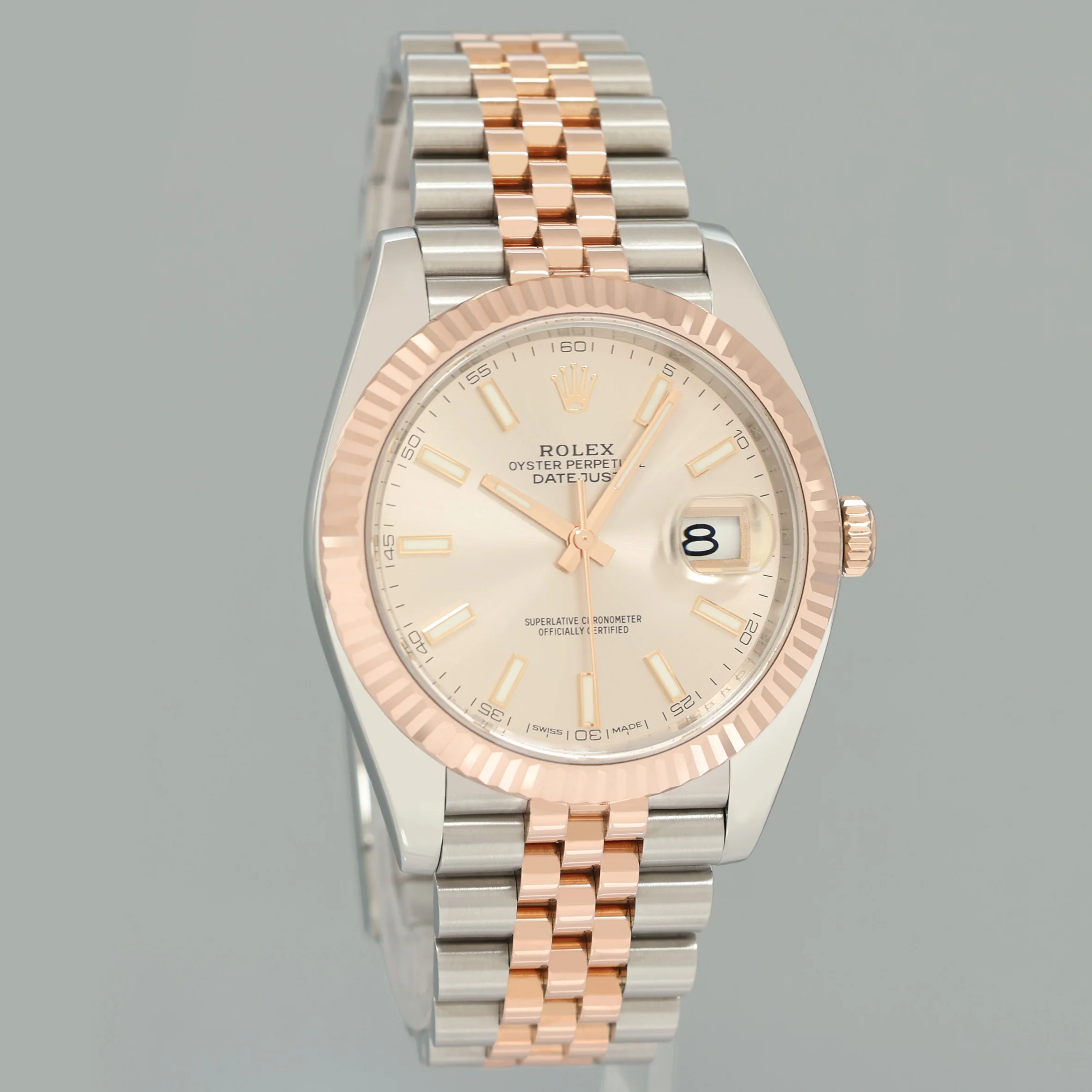 MINT Rolex DateJust 41 126331 Sundust Rose Gold Two-Tone Jubilee Watch Box - Image 2