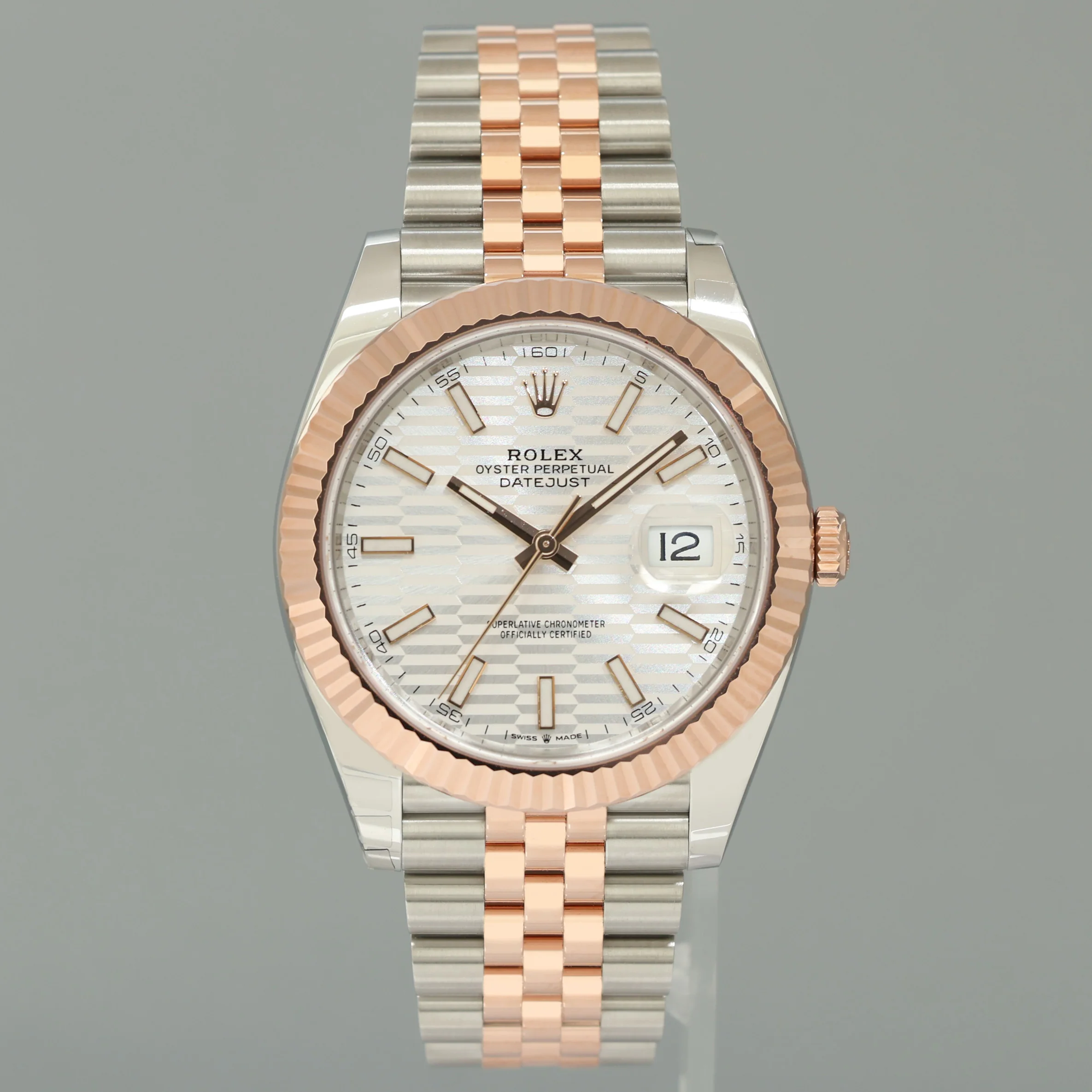 2023 PAPERS NEW Rolex DateJust 41 126331 Motif Rose Gold Two-Tone Jubilee Watch Box - Image 2
