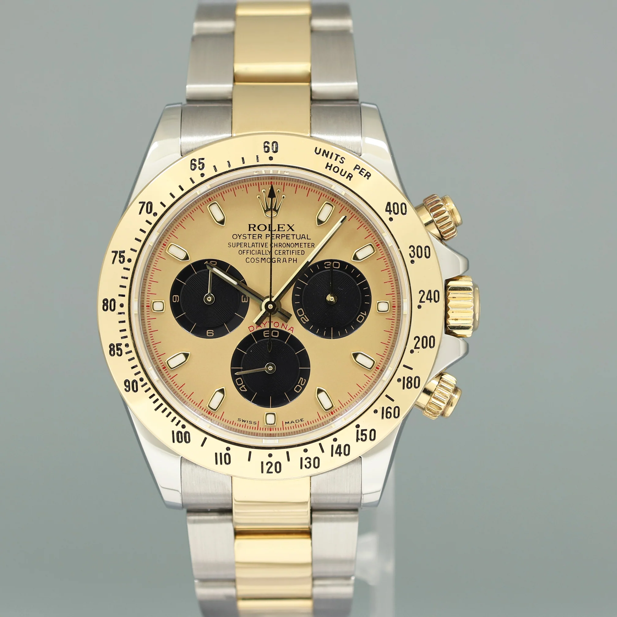 MINT Rolex Daytona 116523 Champagne Paul Newman Steel Yellow Gold Two Tone Watch - Image 2