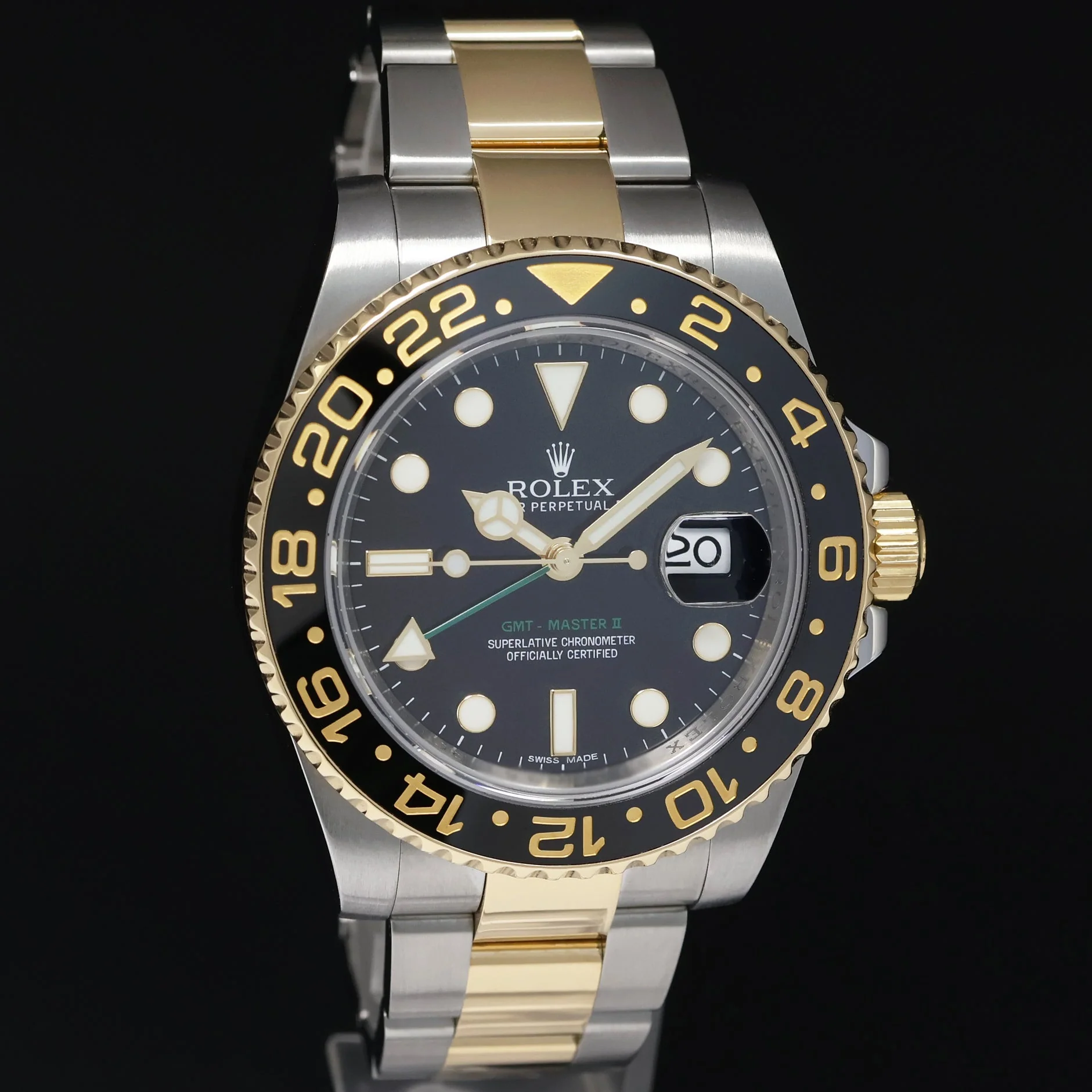 MINT Rolex GMT-Master 2 Ceramic 116713 Black Two Tone Yellow Gold Steel Gold Watch - Image 3