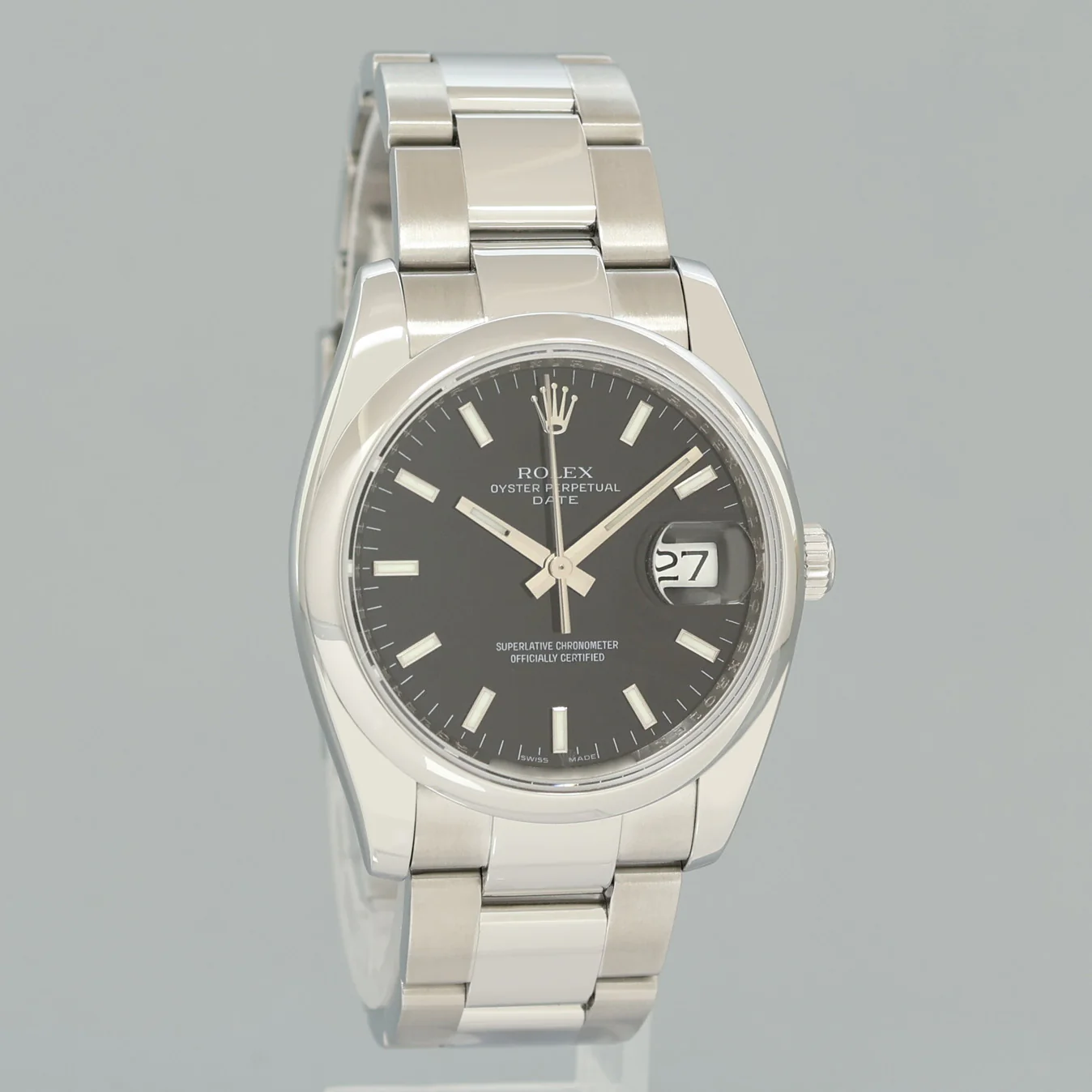 MINT Rolex Oyster 115200 Black Stick Oyster Perpetual Date 34mm Watch Box - Image 3