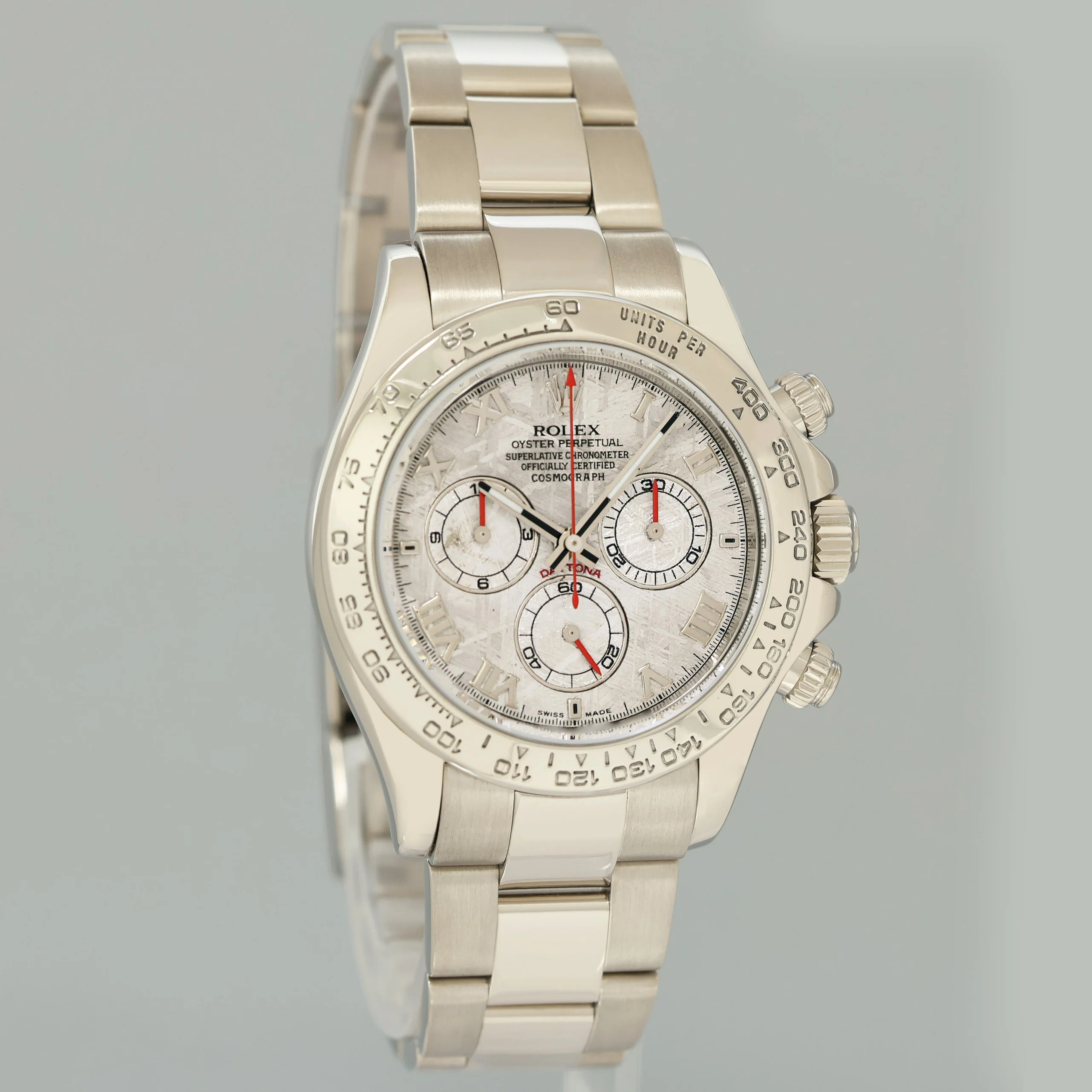 MINT 2015 Rolex Daytona Meteorite Roman 116509 White Gold Chronograph Watch Box - Image 3