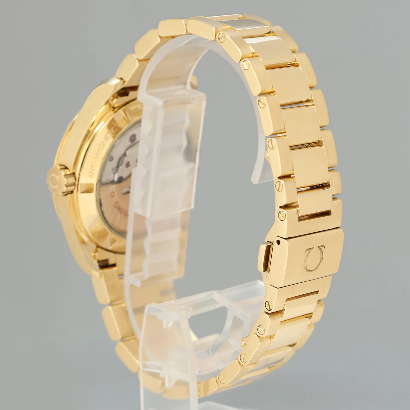Omega Seamaster Mother of Pearl Diamond 231.55.39.21.55.002 Yellow Gold Watch - Image 3