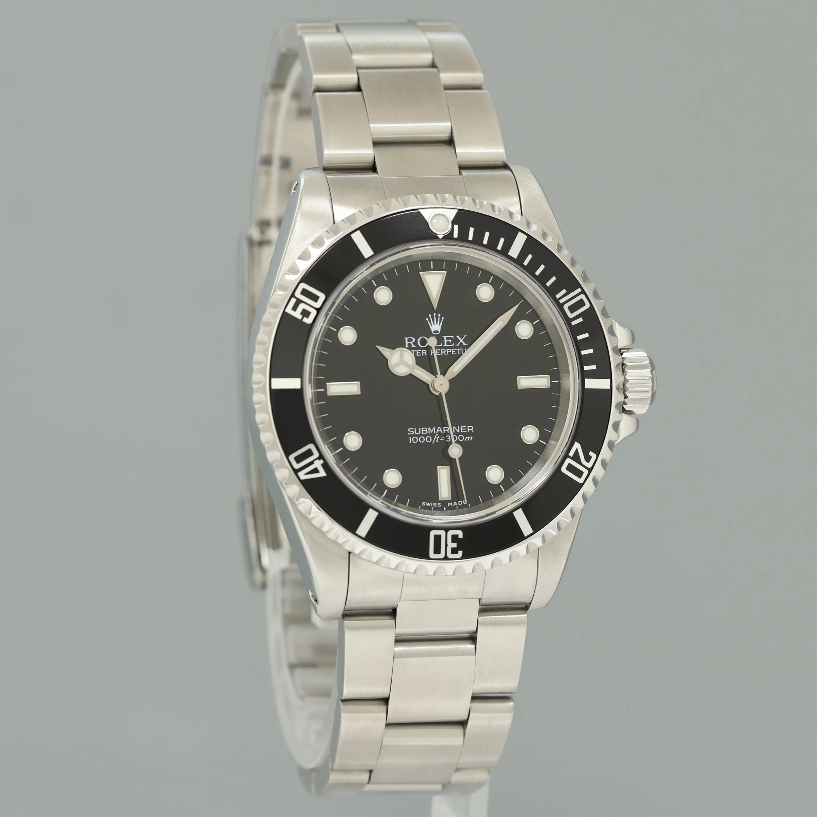 PAPERS 2001 MINT Rolex Submariner No-Date 2 Line Dial 14060M Steel Black Watch Box - Image 3