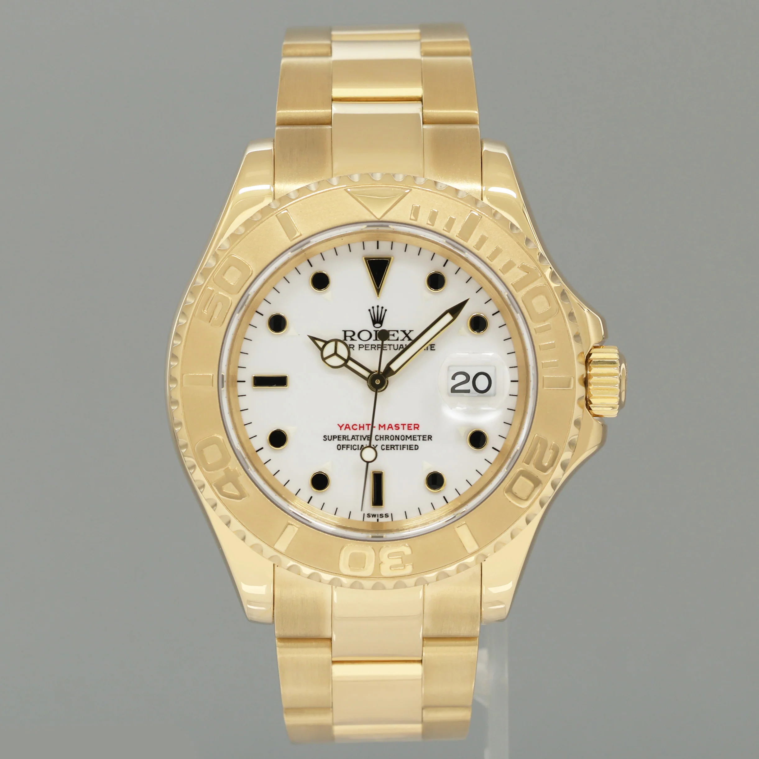 PAPERS MINT Rolex 40mm Yacht-Master 18k Yellow Gold 16628 White Sapphire Watch Box - Image 3