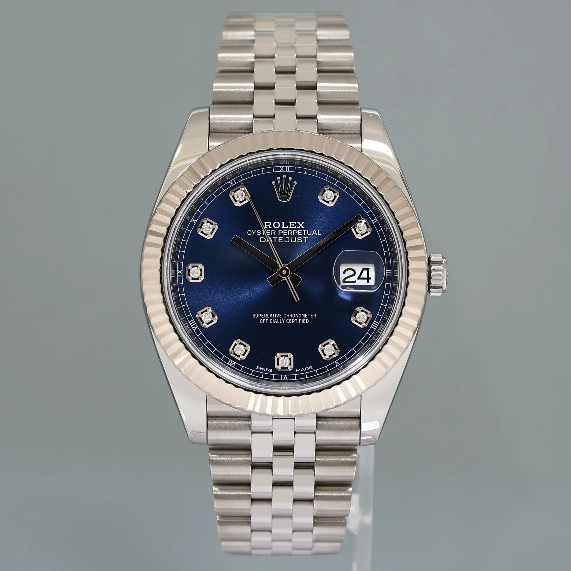 PAPERS MINT Rolex DateJust 41 Blue Diamond Jubilee Fluted 126334 Watch Box - Image 2