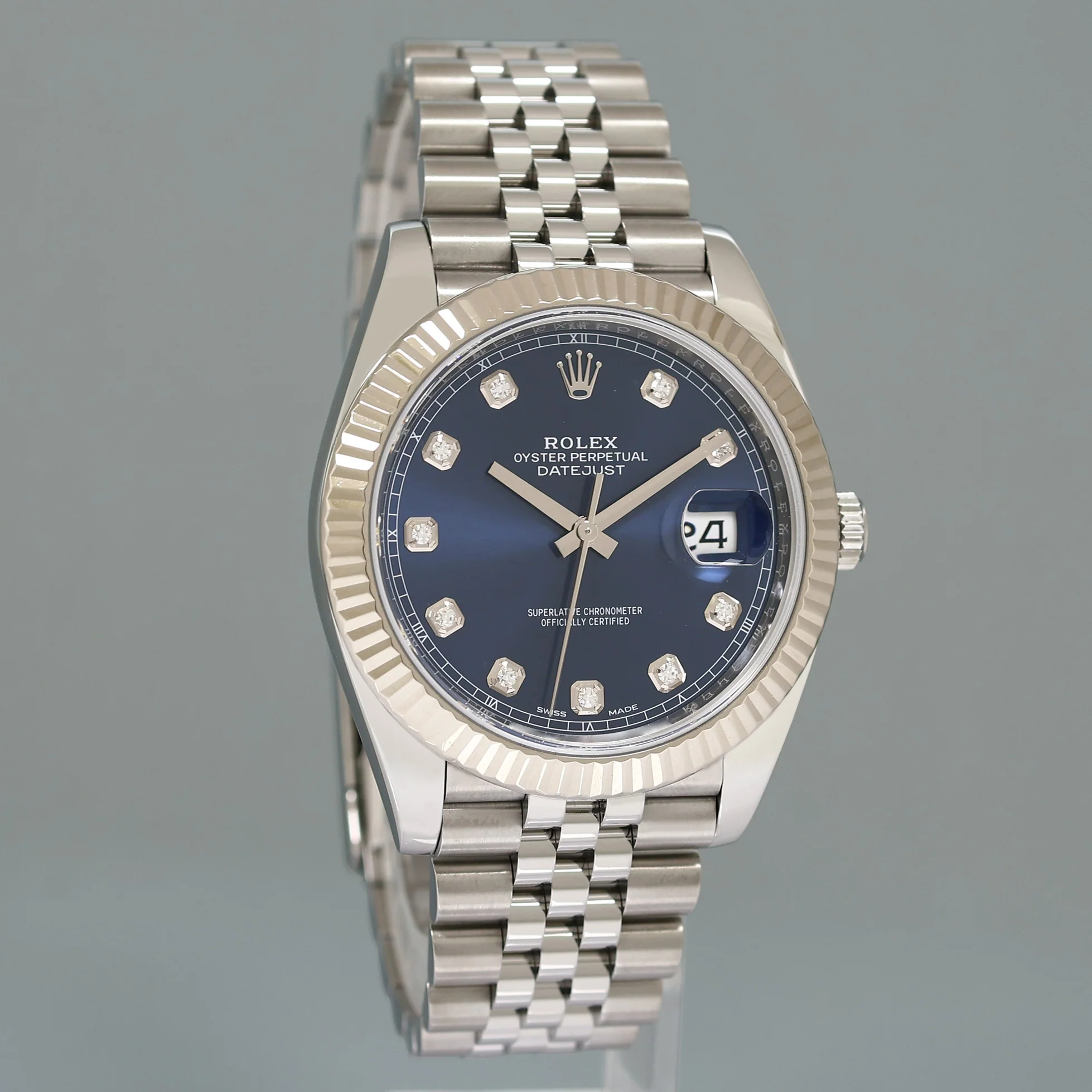 PAPERS MINT Rolex DateJust 41 Blue Diamond Jubilee Fluted 126334 Watch Box - Image 3