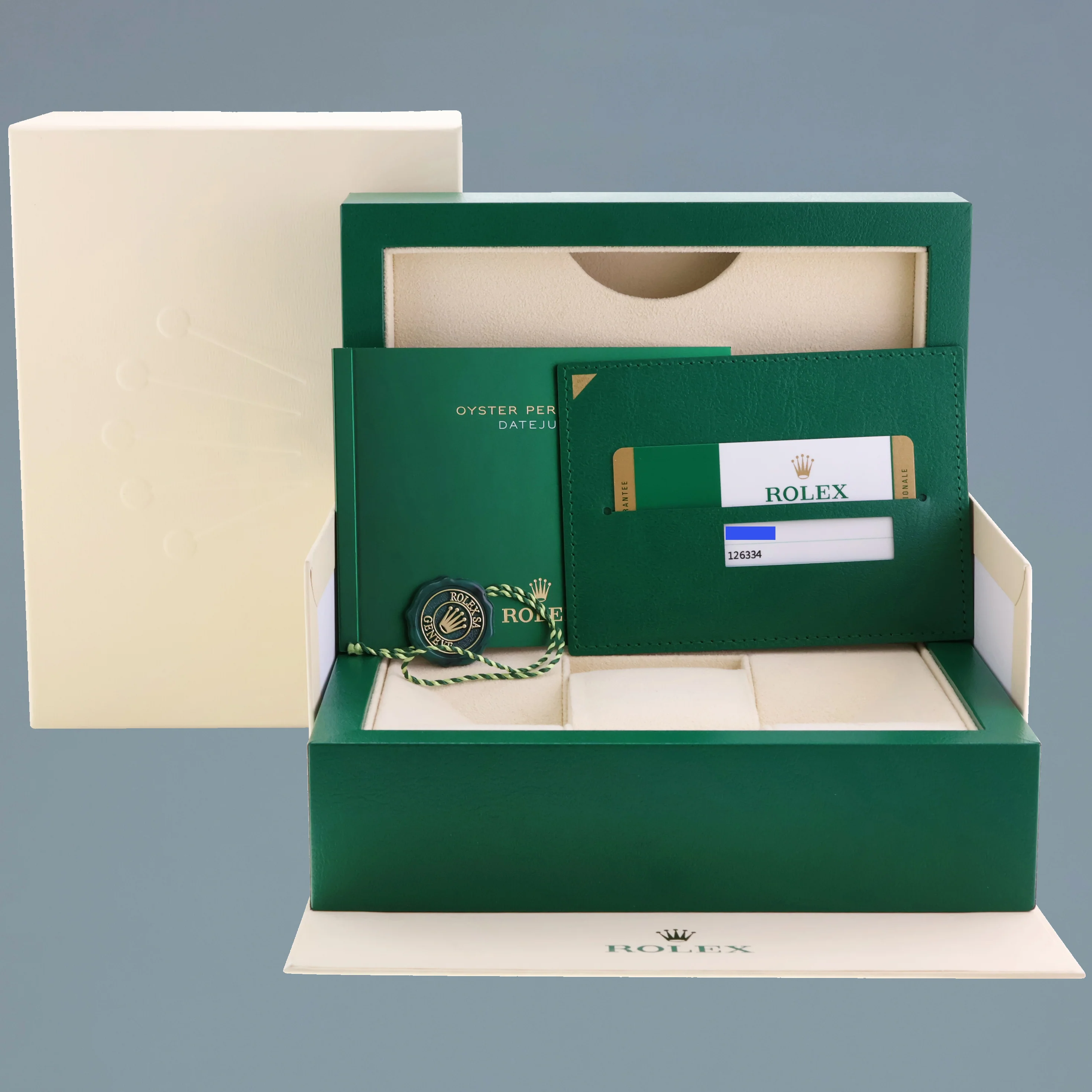 PAPERS MINT Rolex DateJust 41 Blue Diamond Jubilee Fluted 126334 Watch Box - Image 7
