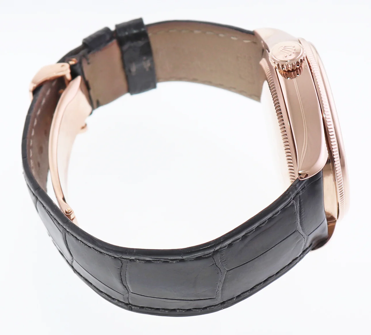 MINT PAPERS Rolex Cellini Moonphase White Dial Rose Gold 39mm Leather 50535 Watch - Image 5
