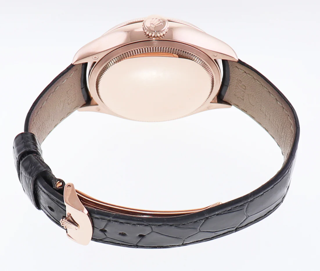 MINT PAPERS Rolex Cellini Moonphase White Dial Rose Gold 39mm Leather 50535 Watch - Image 6