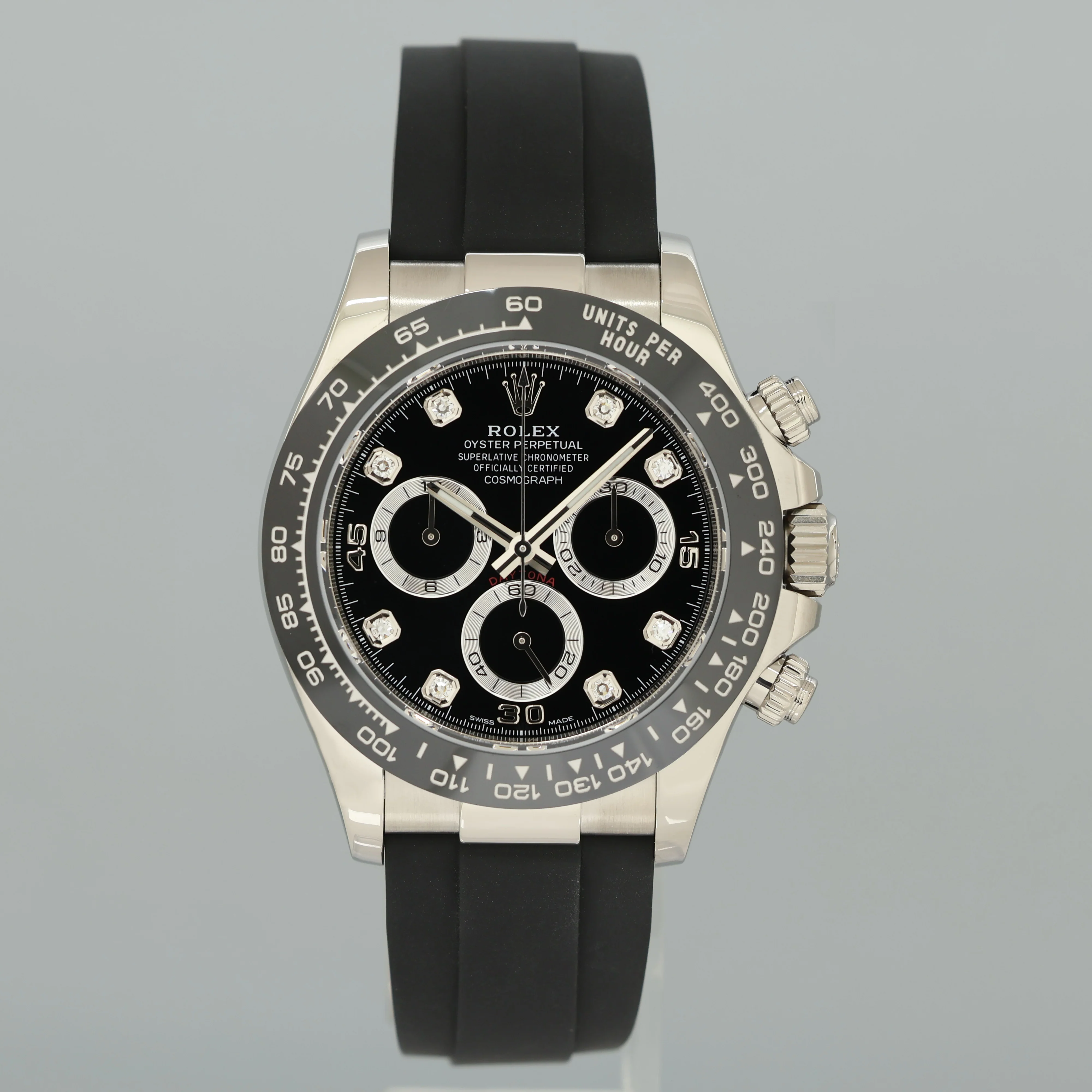 2022 NEW PAPERS Rolex Daytona Oysterflex 116519LN White Gold Ceramic Diamond Watch - Image 2