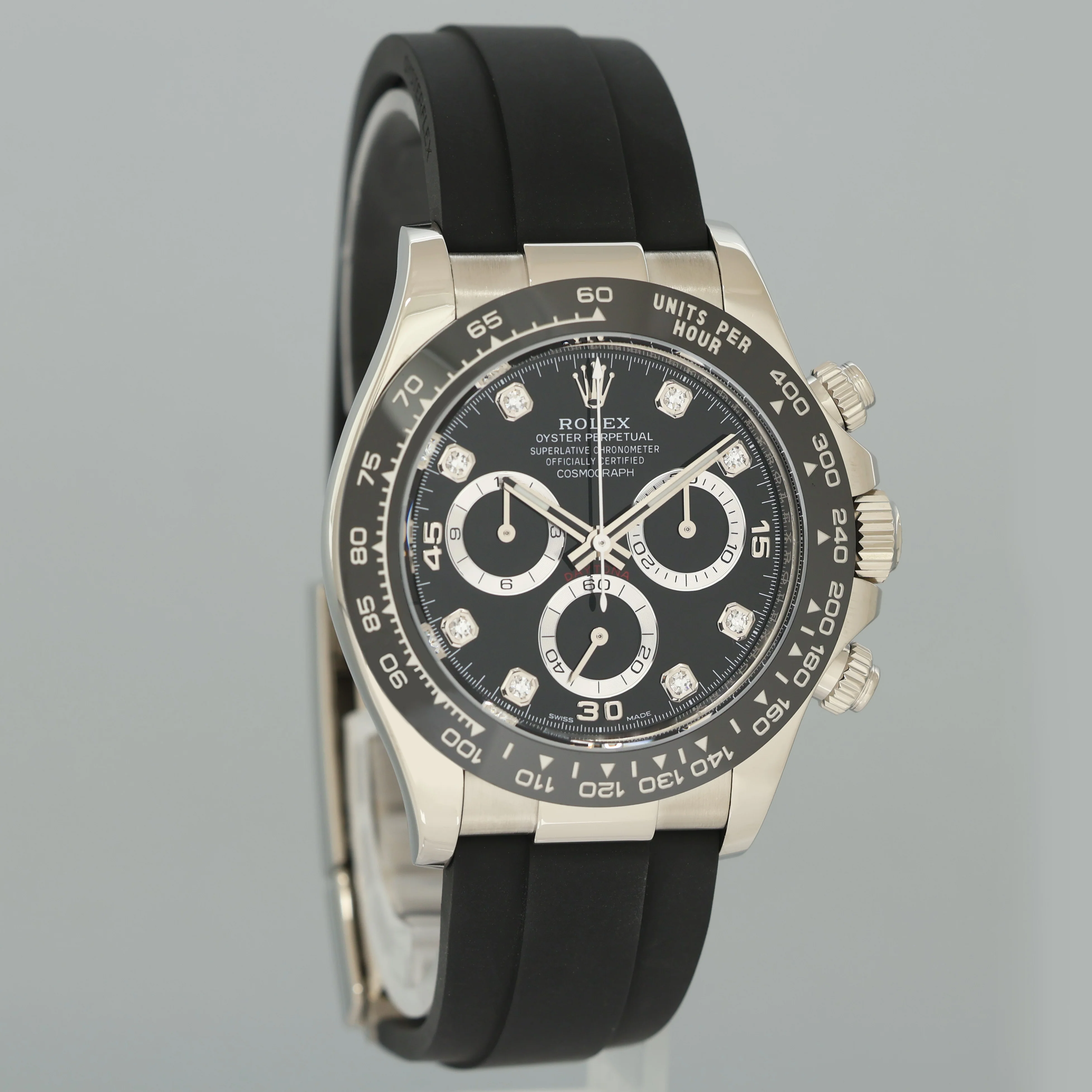 2022 NEW PAPERS Rolex Daytona Oysterflex 116519LN White Gold Ceramic Diamond Watch - Image 3