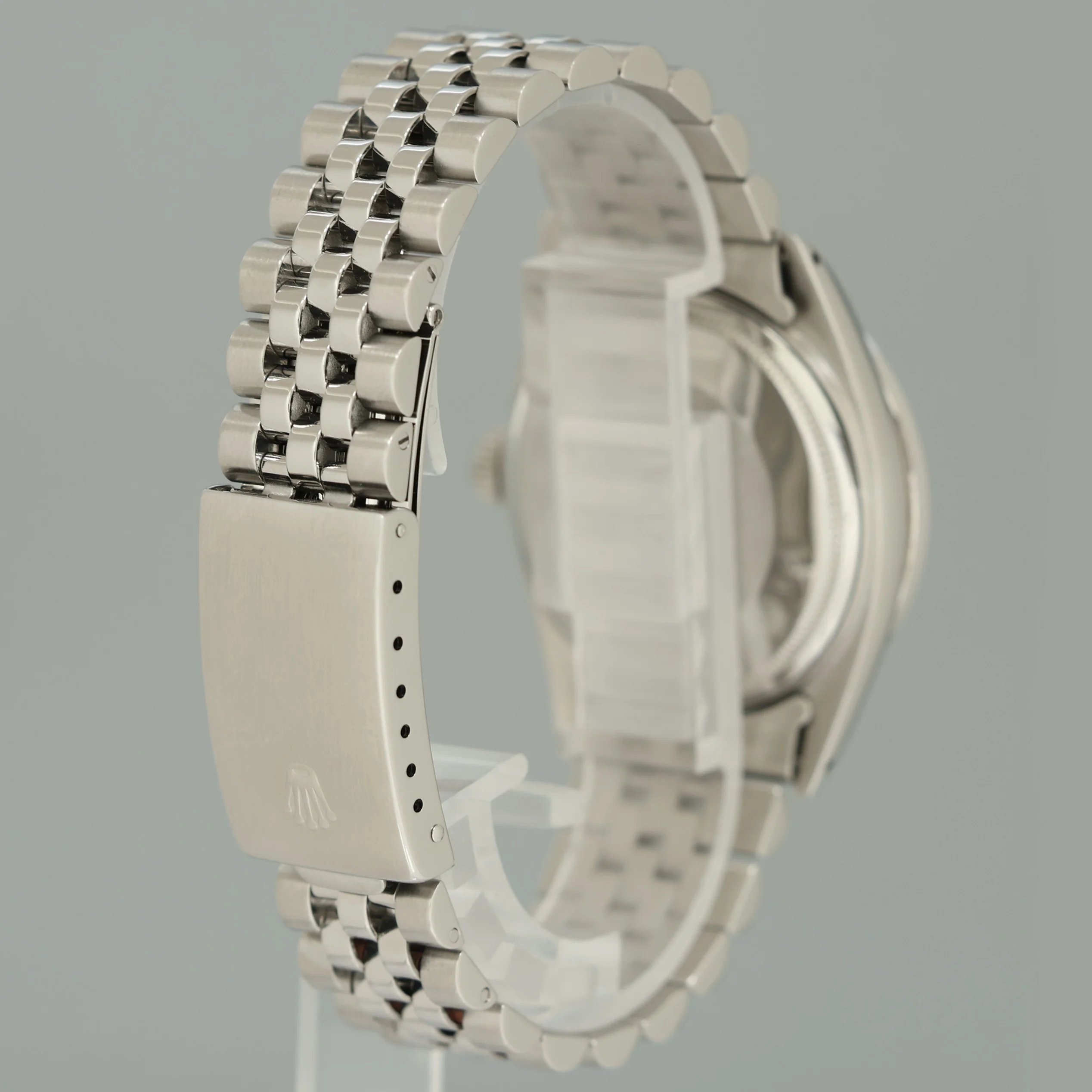 Rolex DateJust 1601 Blue Diamond Bezel Dial White Gold Jubilee Band 36mm Watch Box - Image 6