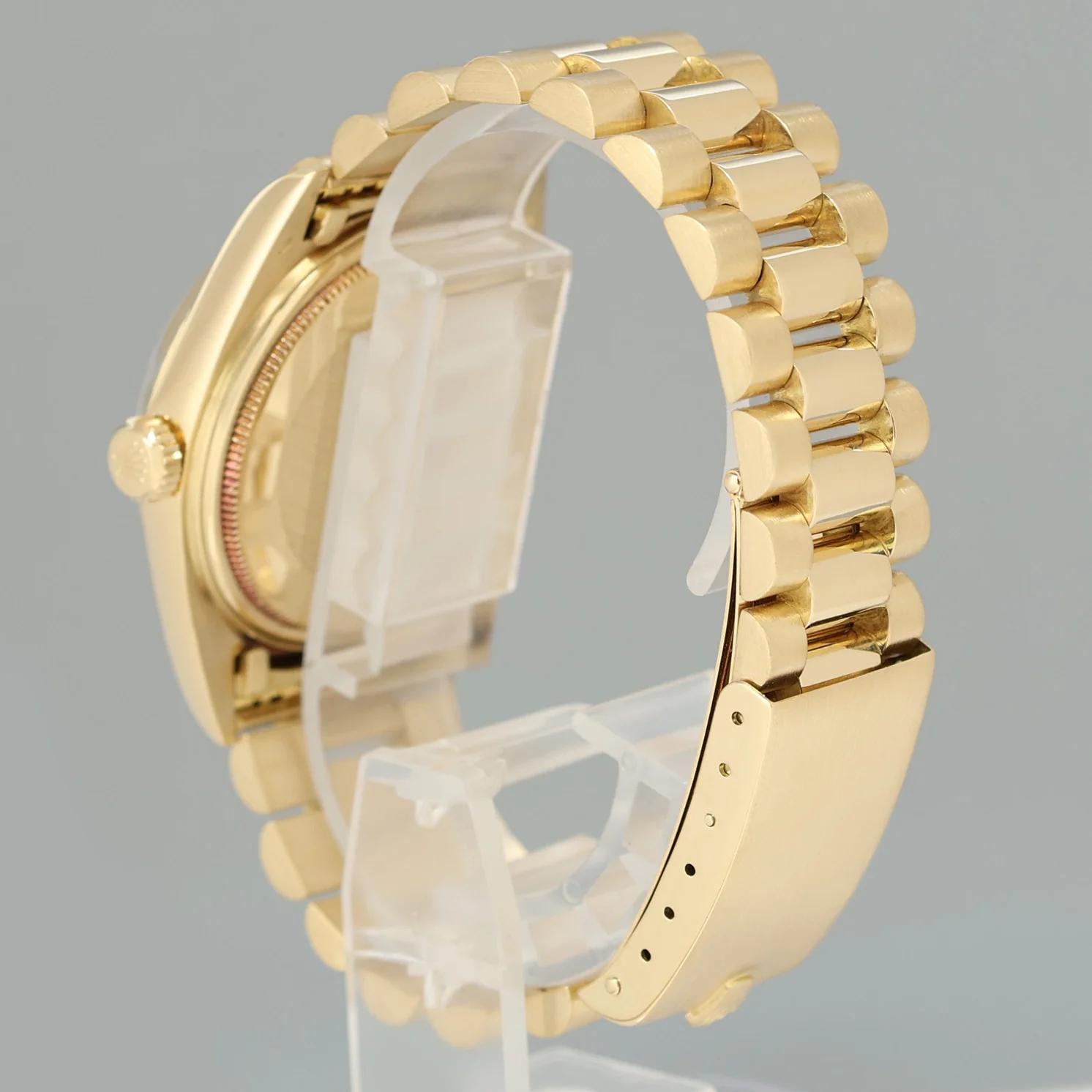 Rolex DateJust 36mm 1601 Yellow Gold President Champagne Pie Pan Stick Watch Box - Image 4