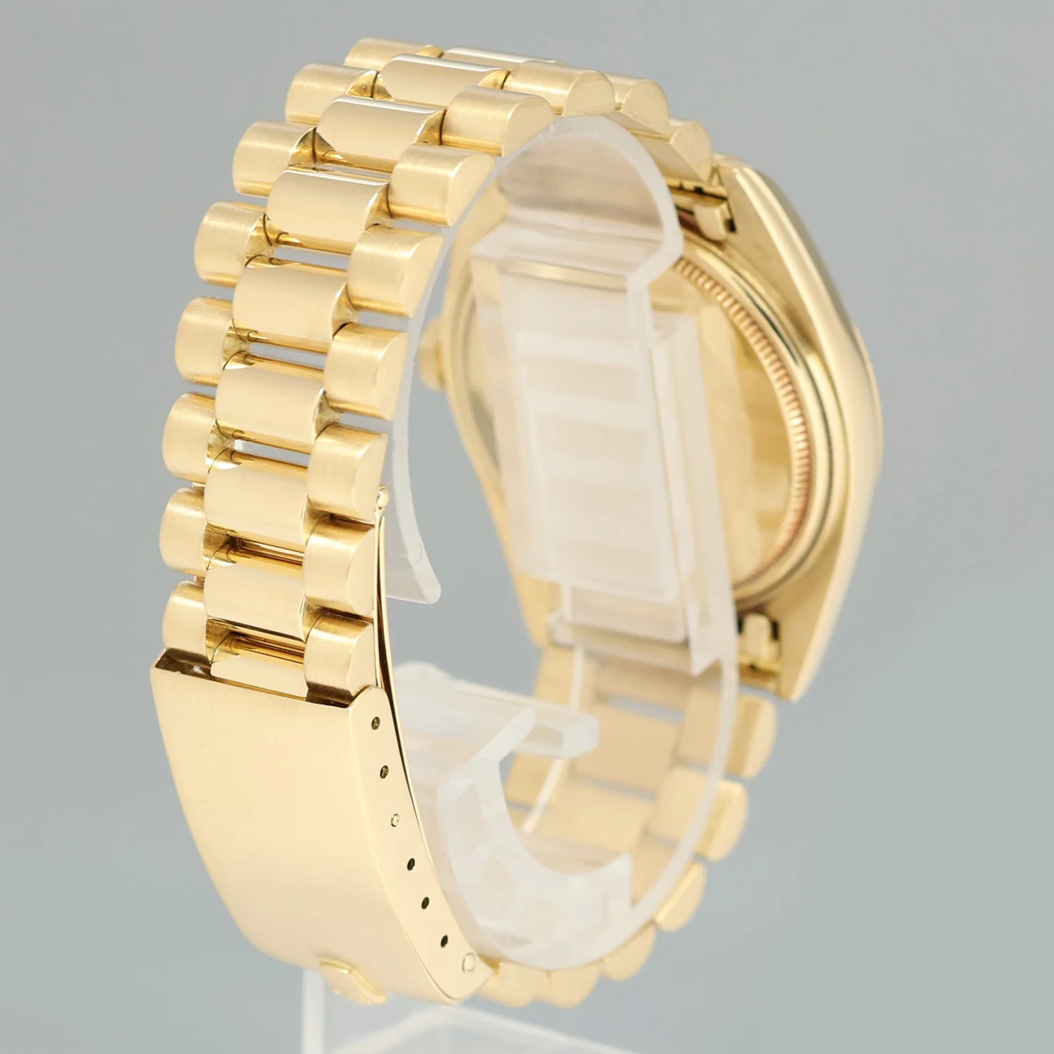 Rolex DateJust 36mm 1601 Yellow Gold President Champagne Pie Pan Stick Watch Box - Image 6