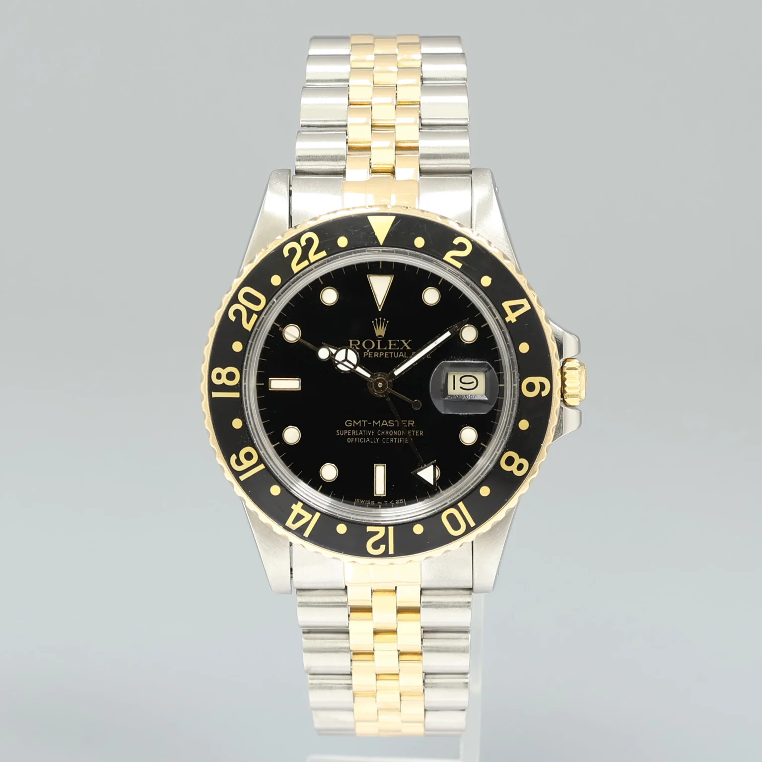 Rolex GMT-Master 16753 Two-Tone Yellow Jubilee Black Dial 40mm Watch Box - Image 2
