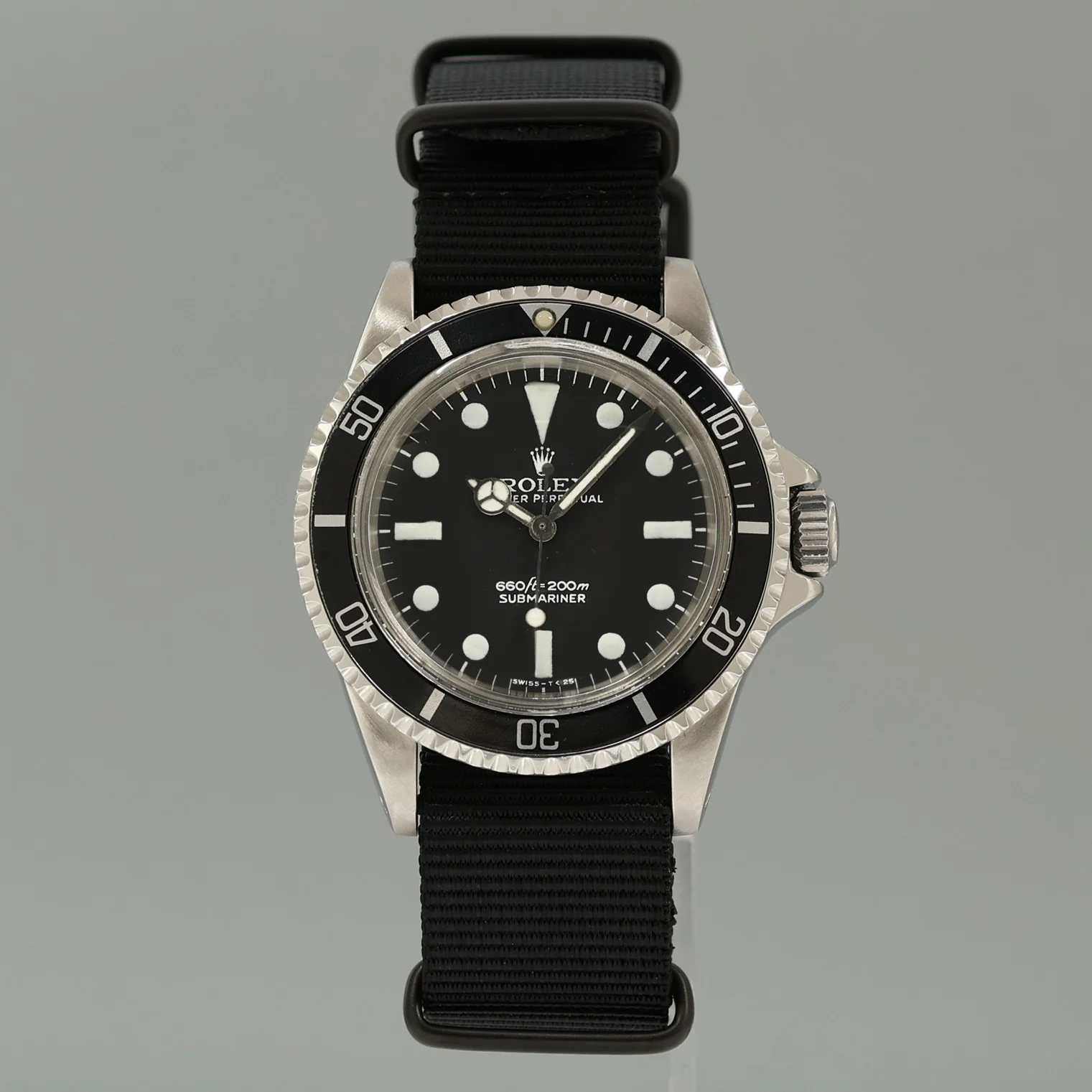 Vintage Rolex Submariner 5513 Matte Feet First Dial 40mm Steel Oyster Watch Box - Image 2